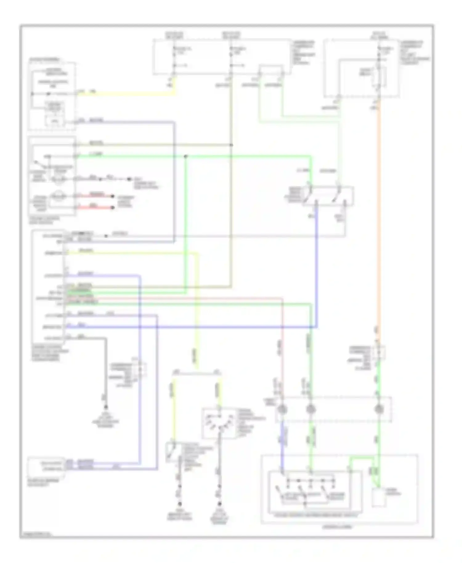 Wiring diagram wiper/washer switch for Honda Element YH2 (2003-2006)