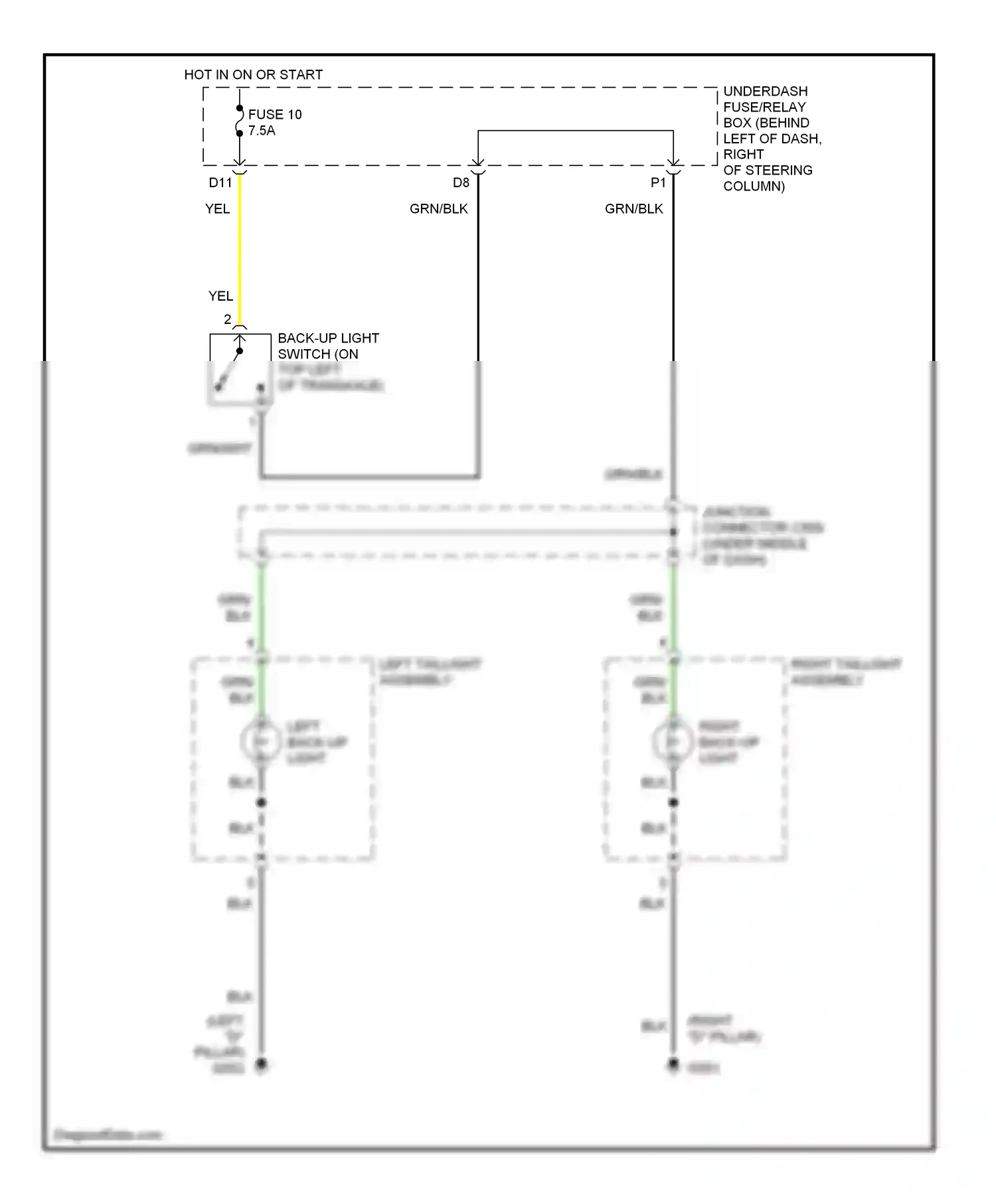 Honda Element YH2 (2003-2006) junction wiring diagram  (2 of 6)