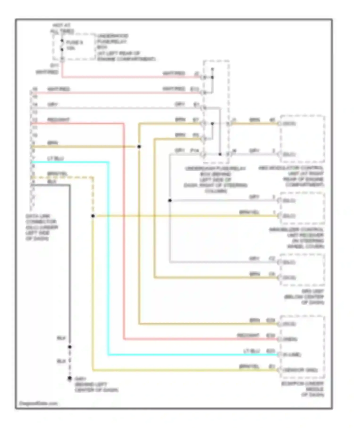 Wiring diagram lt blu for Honda Element YH2 (2003-2006) (2 of 8)