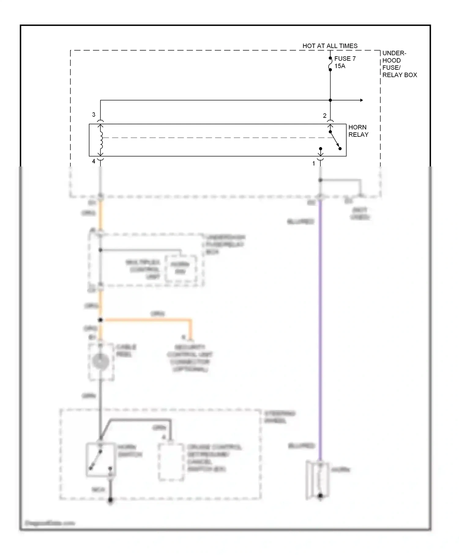 Honda Element YH2 (2003-2006) multiplex control unit wiring diagram  (13 of 23)
