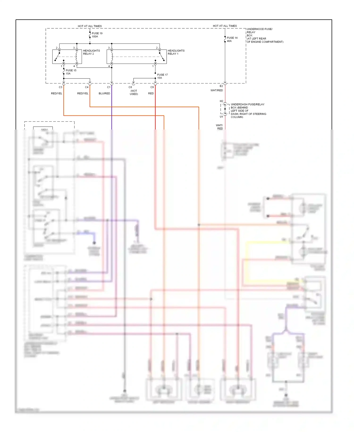 Honda Element YH2 (2003-2006) multiplex control unit wiring diagram  (7 of 23)