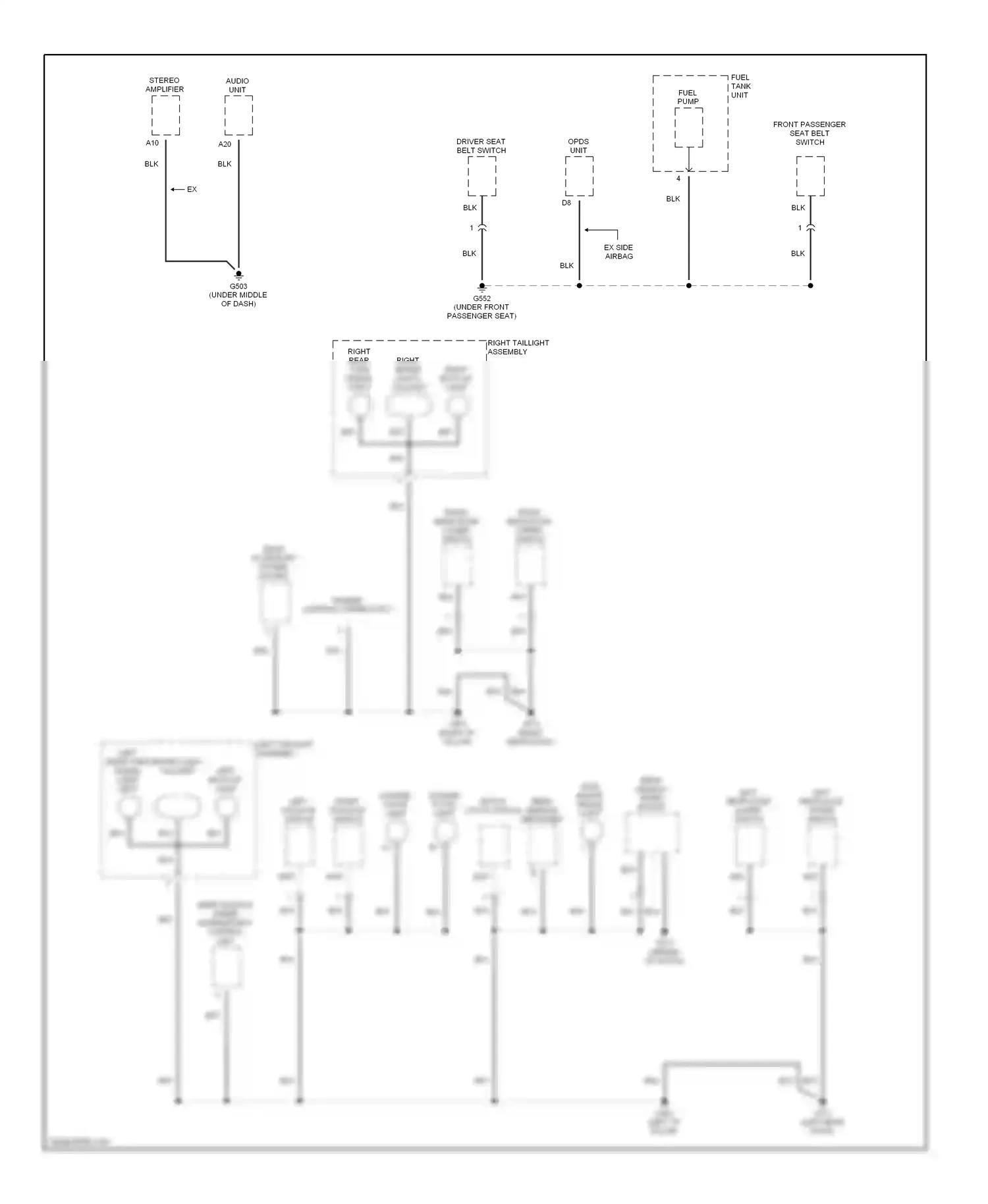 Honda Element YH2 (2003-2006) rear window defogger wiring diagram  (2 of 2)