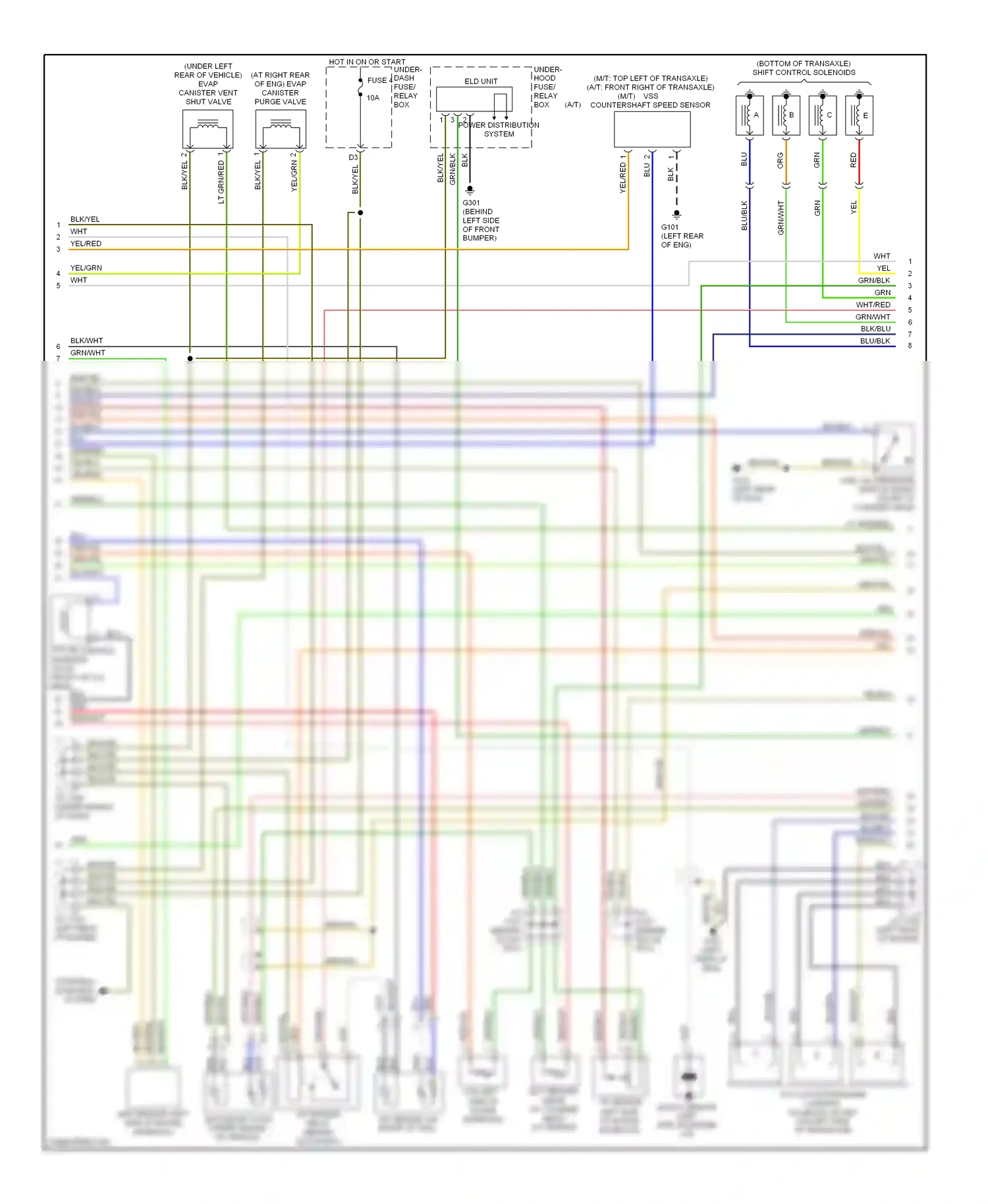 Honda Element YH2 (2003-2006) red/yel wiring diagram  (9 of 15)