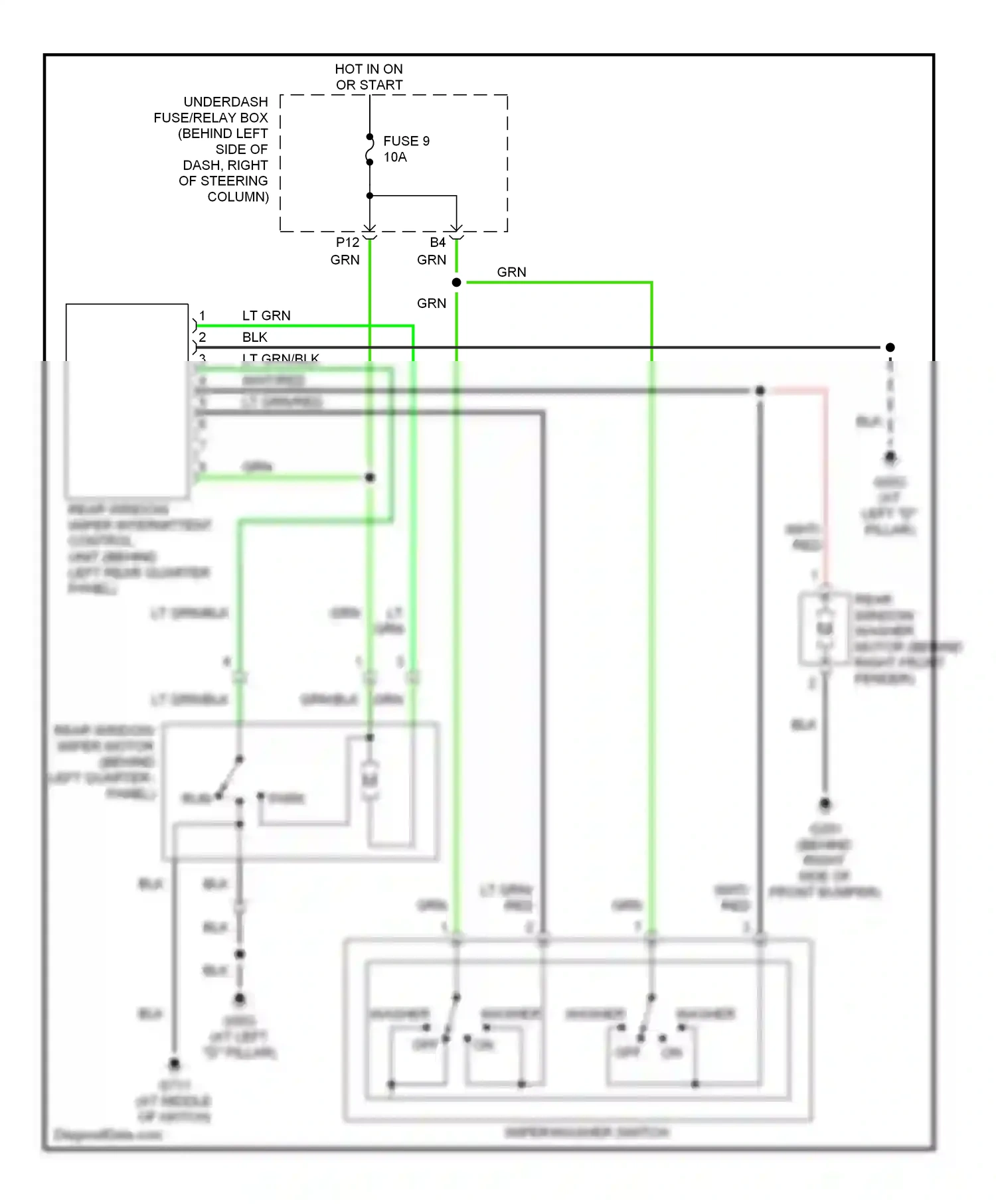 Honda Element YH2 (2003-2006) run wiring diagram  (2 of 2)