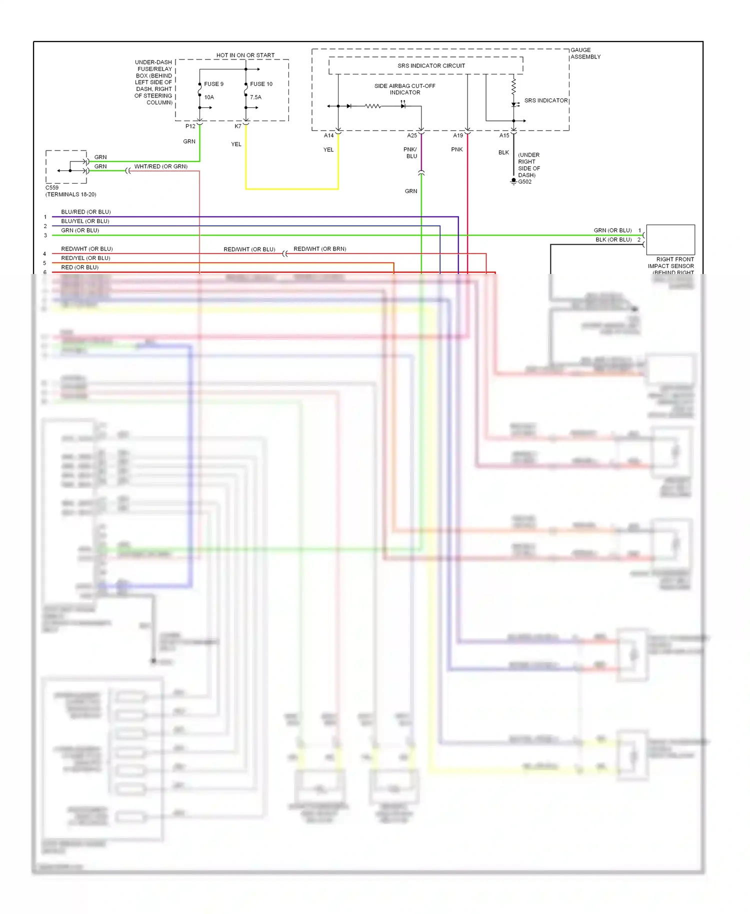 Honda Element YH2 (2003-2006) srs indicator wiring diagram  (1 of 1)