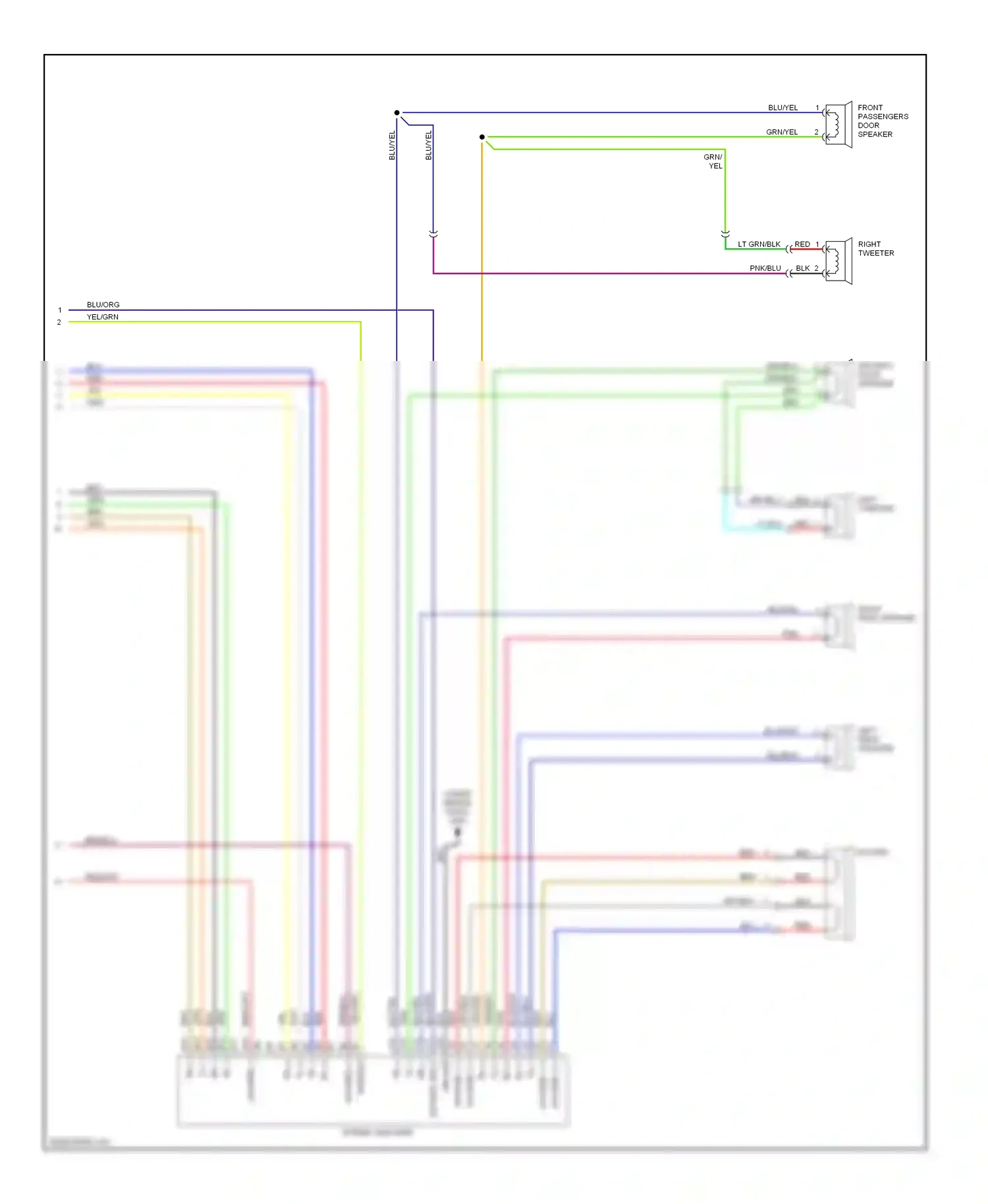 Honda Element YH2 (2003-2006) (under middle dash) wiring diagram  (1 of 2)