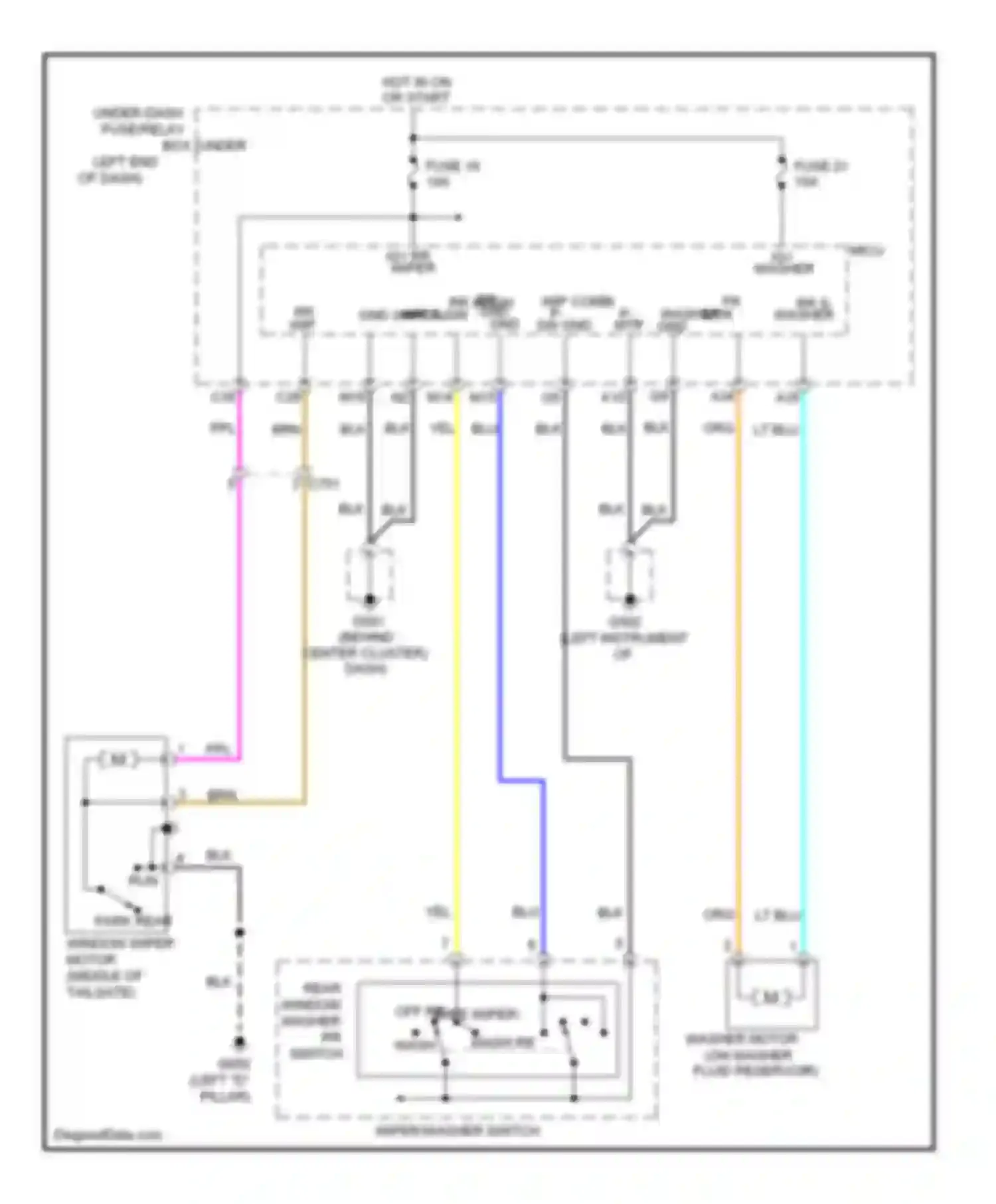 Fit Honda GE (2007-2014): Rear wiper/washer circuit