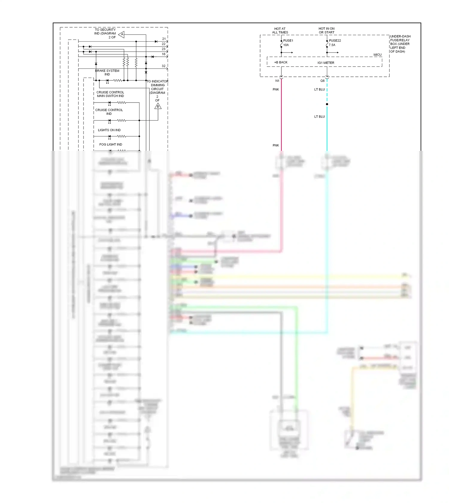 Wiring diagram abs ind. for Honda Fit GE (2007-2014) (2 of 2)