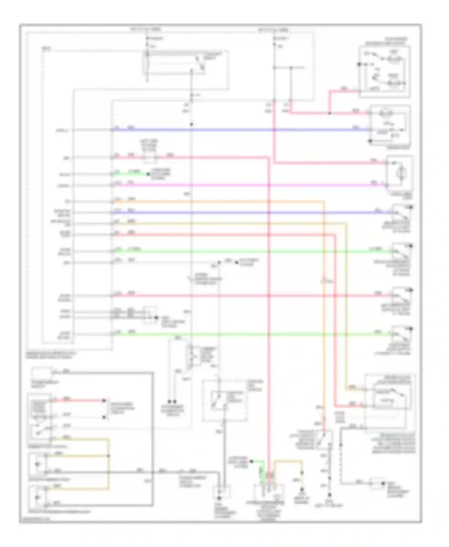 Wiring diagram ceiling light for Honda Fit GE (2007-2014)
