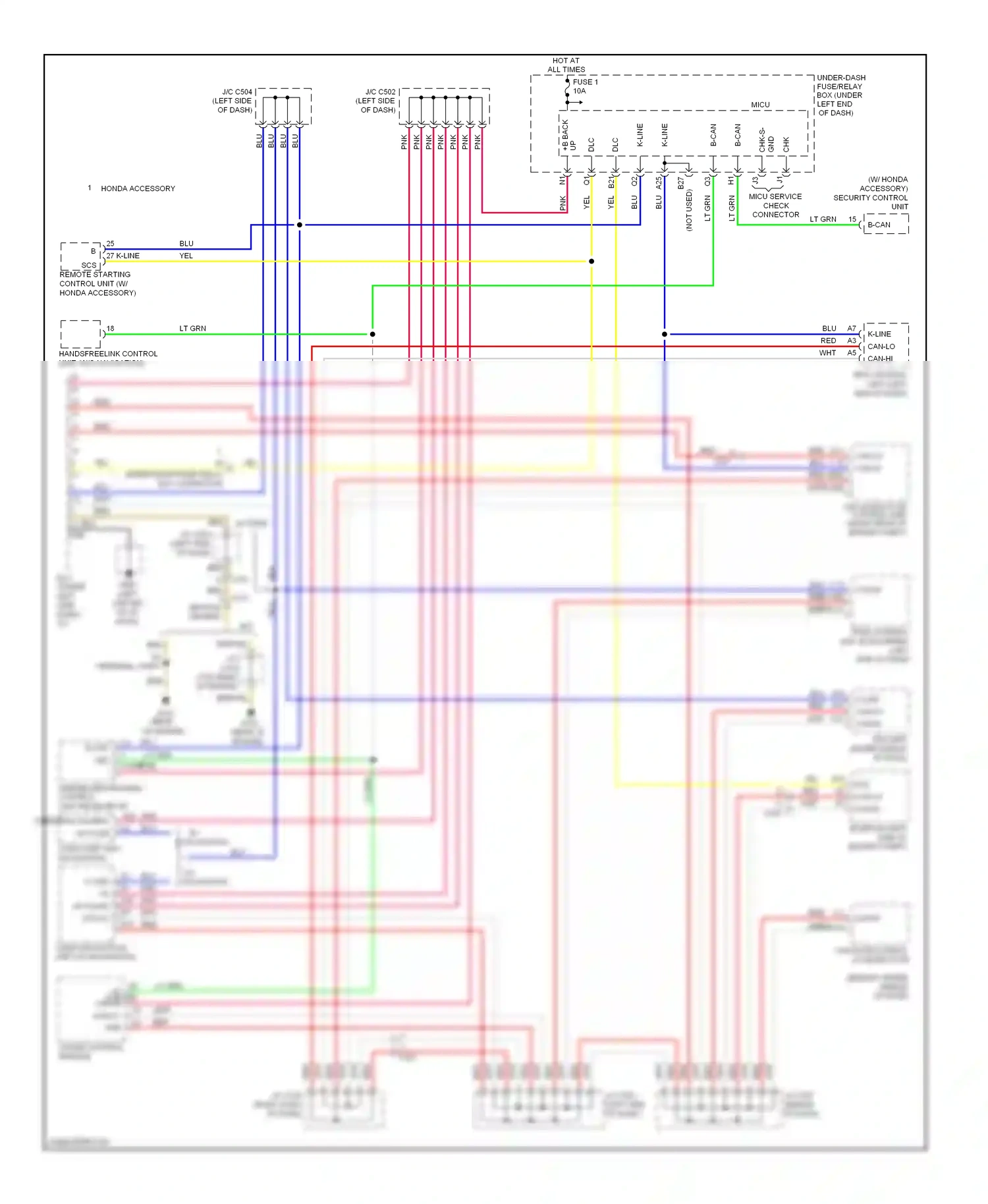Wiring diagram blu for Honda Fit GE (2007-2014) (11 of 53)