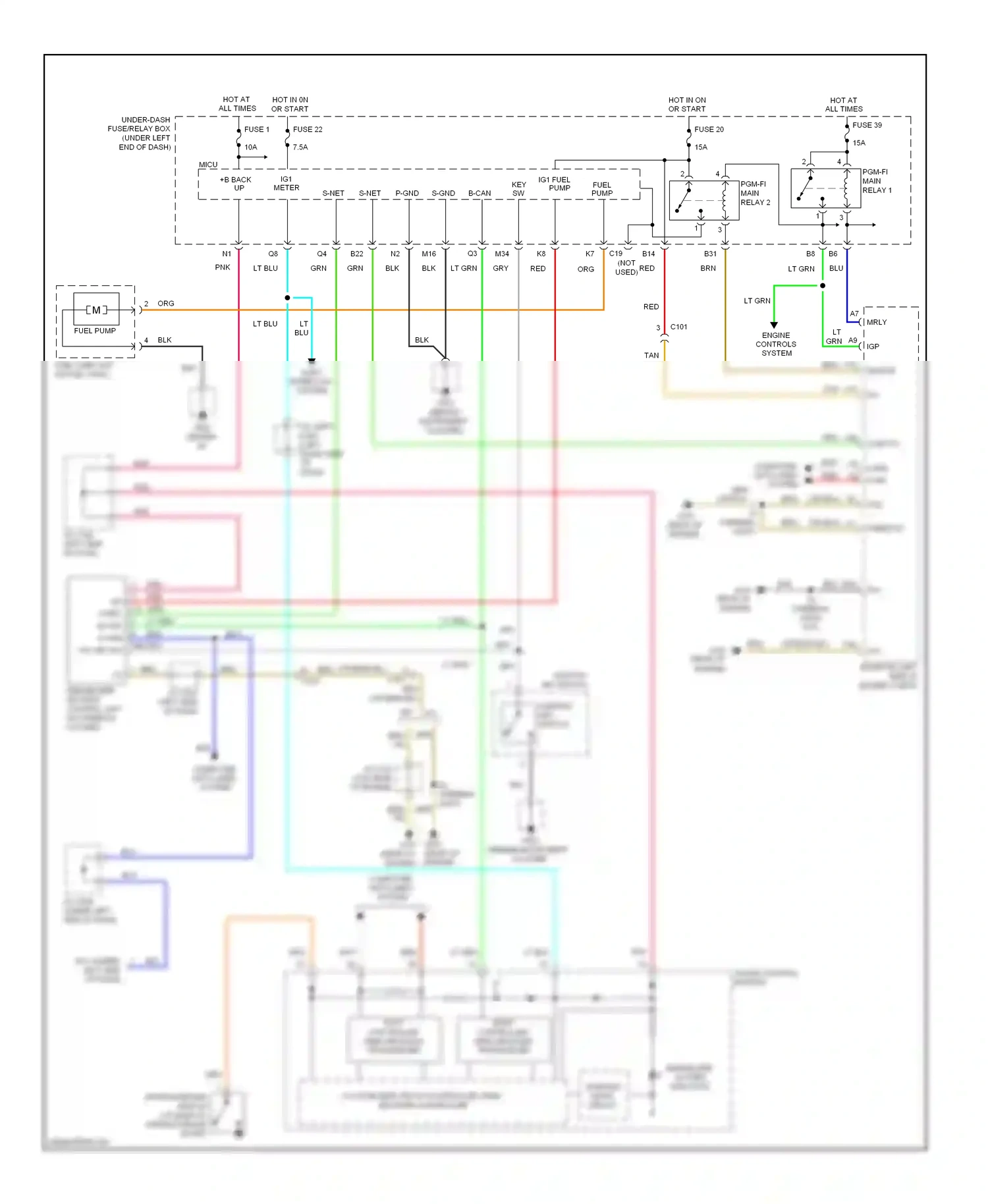 Wiring diagram computer data lines system for Honda Fit GE (2007-2014) (7 of 33)