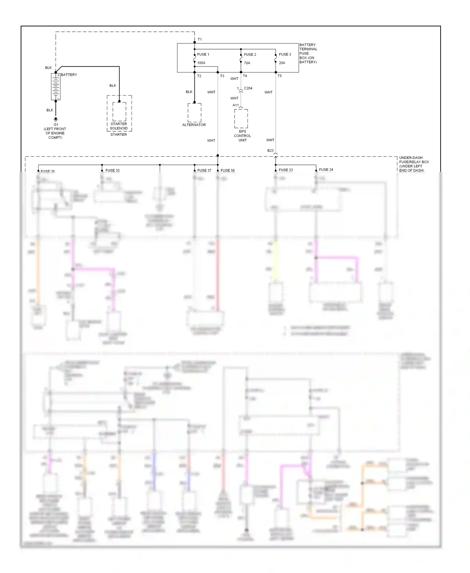 Wiring diagram eps control unit for Honda Fit GE (2007-2014) (1 of 1)