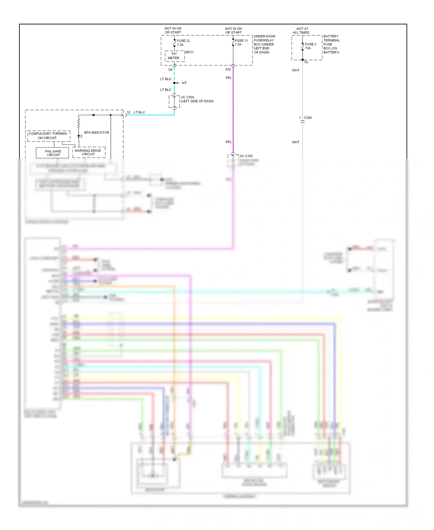Wiring diagram eps motor angle sensor for Honda Fit GE (2007-2014) (1 of 1)