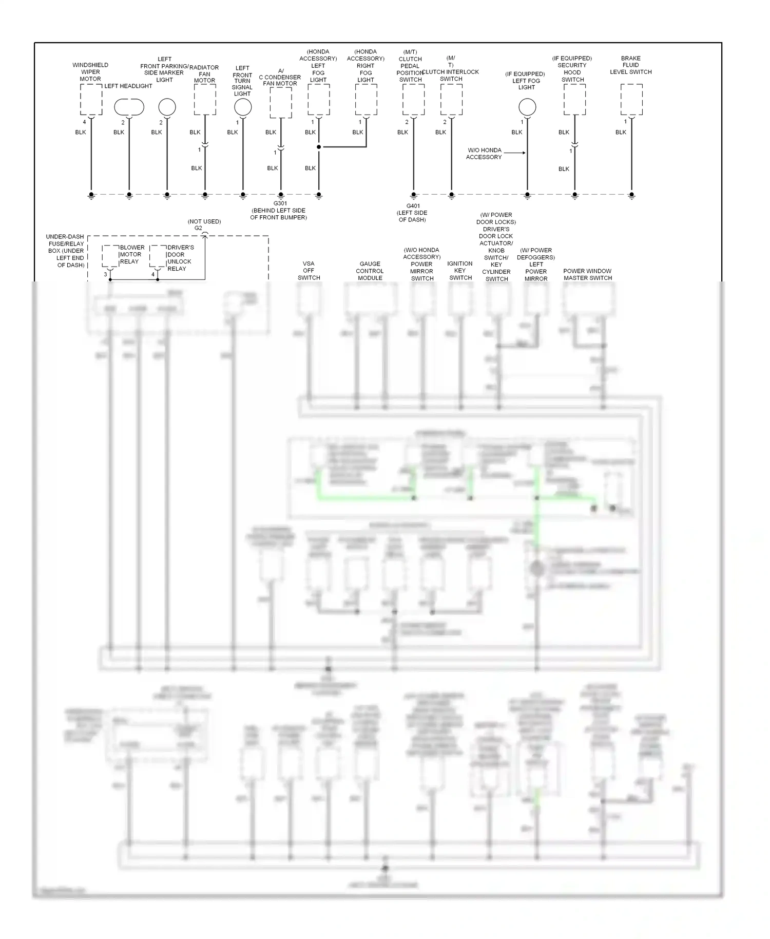 Wiring diagram gauge control module for Honda Fit GE (2007-2014) (13 of 22)