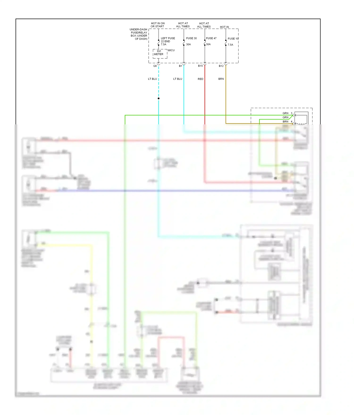 Wiring diagram gauge control module for Honda Fit GE (2007-2014) (3 of 22)