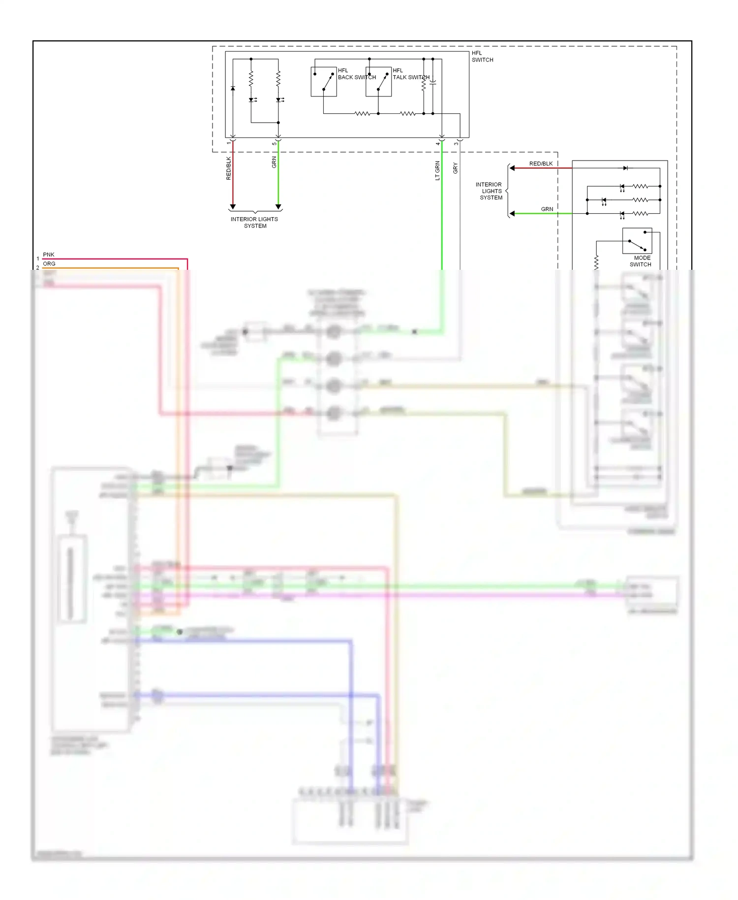Wiring diagram hfl back switch for Honda Fit GE (2007-2014) (1 of 1)