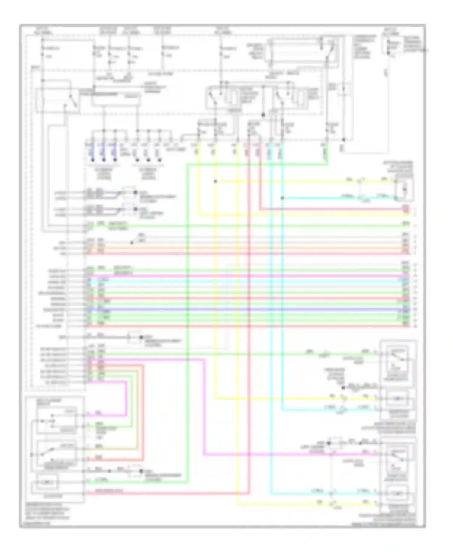 Wiring diagram left left rear turn signal light front turn signal light for Honda Fit GE (2007-2014)