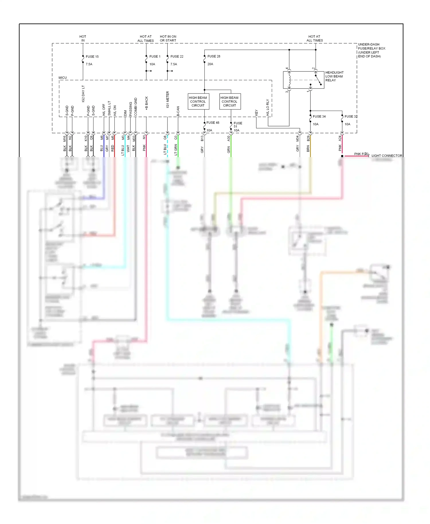 Wiring diagram ignition key switch ignition key switch for Honda Fit GE (2007-2014) (1 of 1)