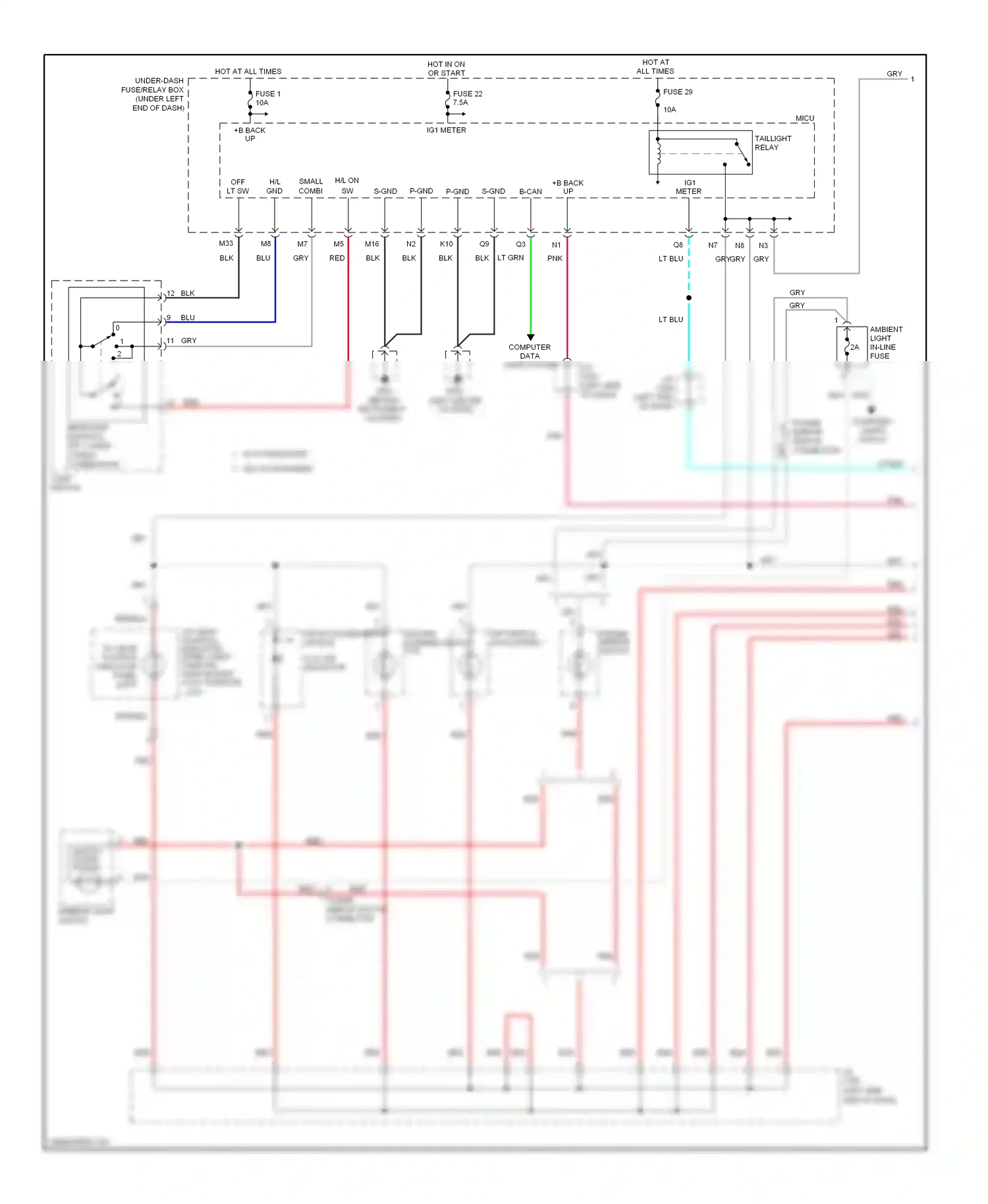 Wiring diagram lt blu for Honda Fit GE (2007-2014) (23 of 46)