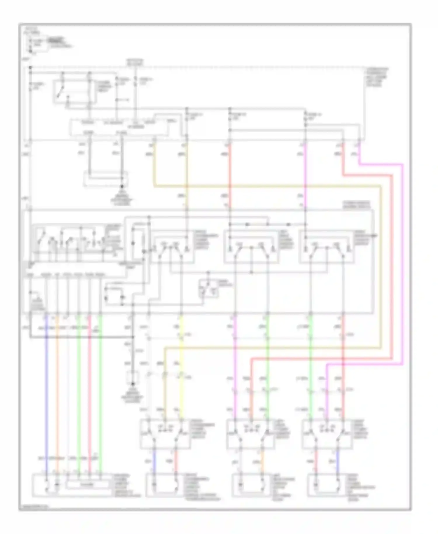 Wiring diagram under-dash fuse/relay box (under left end for Honda Fit GE (2007-2014)