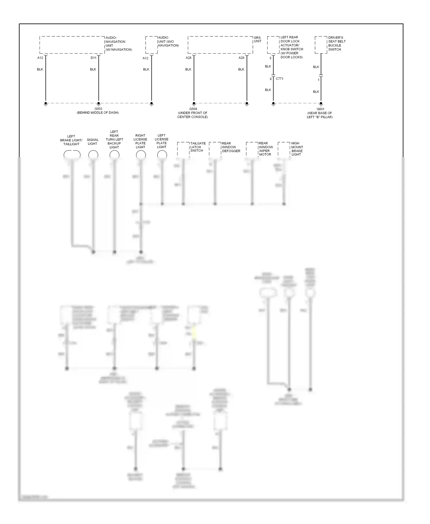 Wiring diagram security ground for Honda Fit GE (2007-2014) (2 of 3)