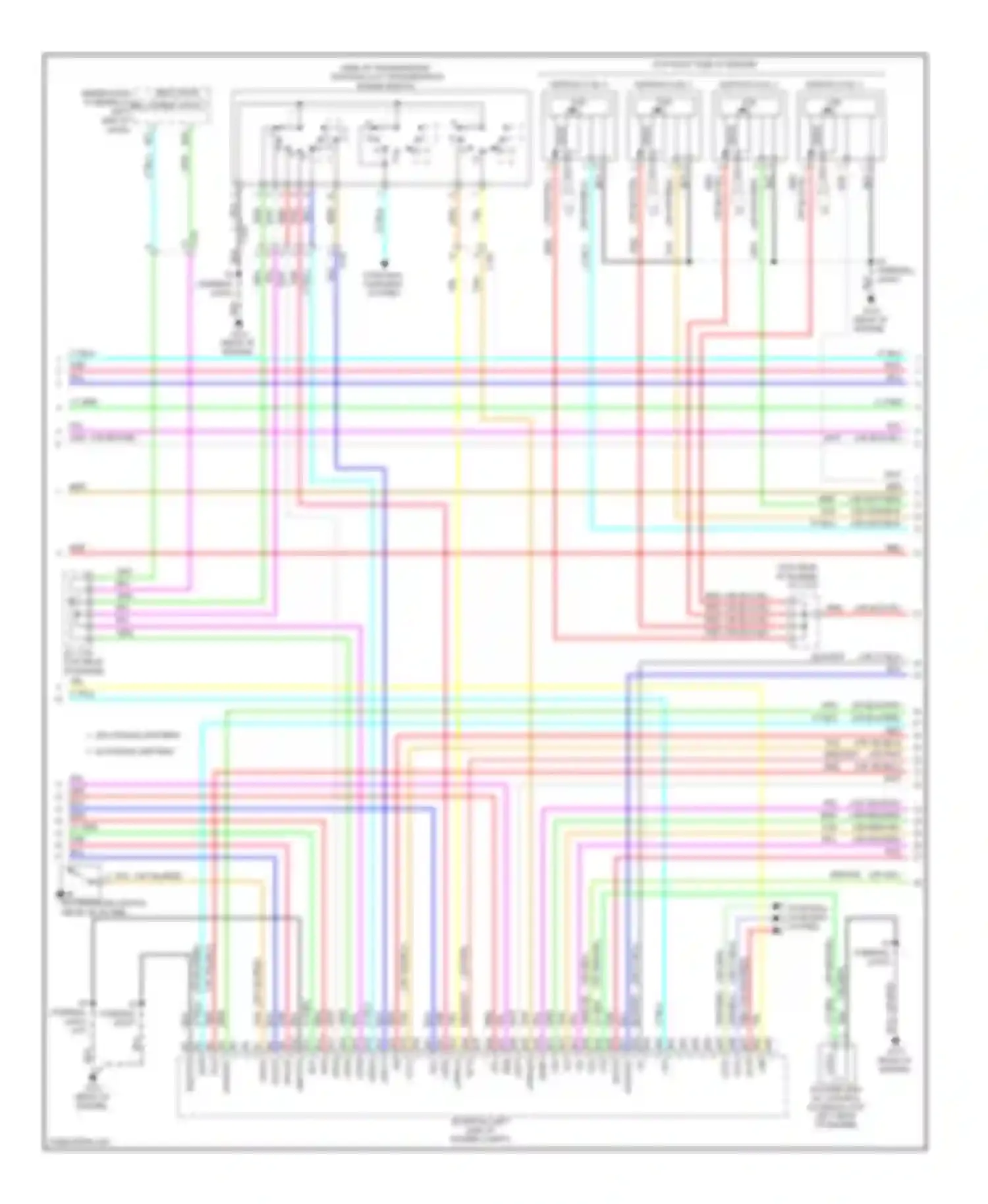 Wiring diagram under-dash fuse/relay for Honda Fit GE (2007-2014)