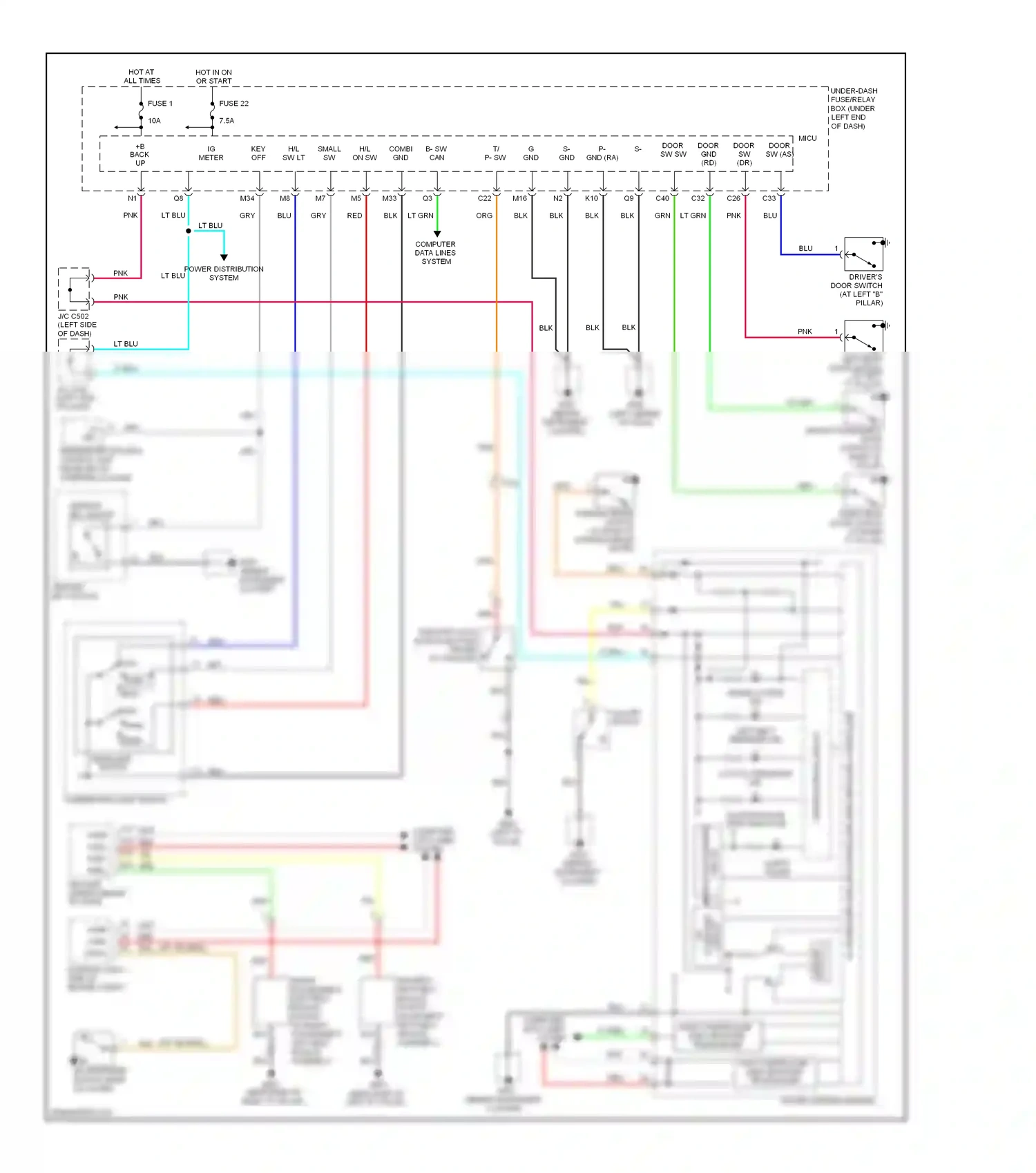 Wiring diagram vsa off switch for Honda Fit GE (2007-2014) (2 of 3)