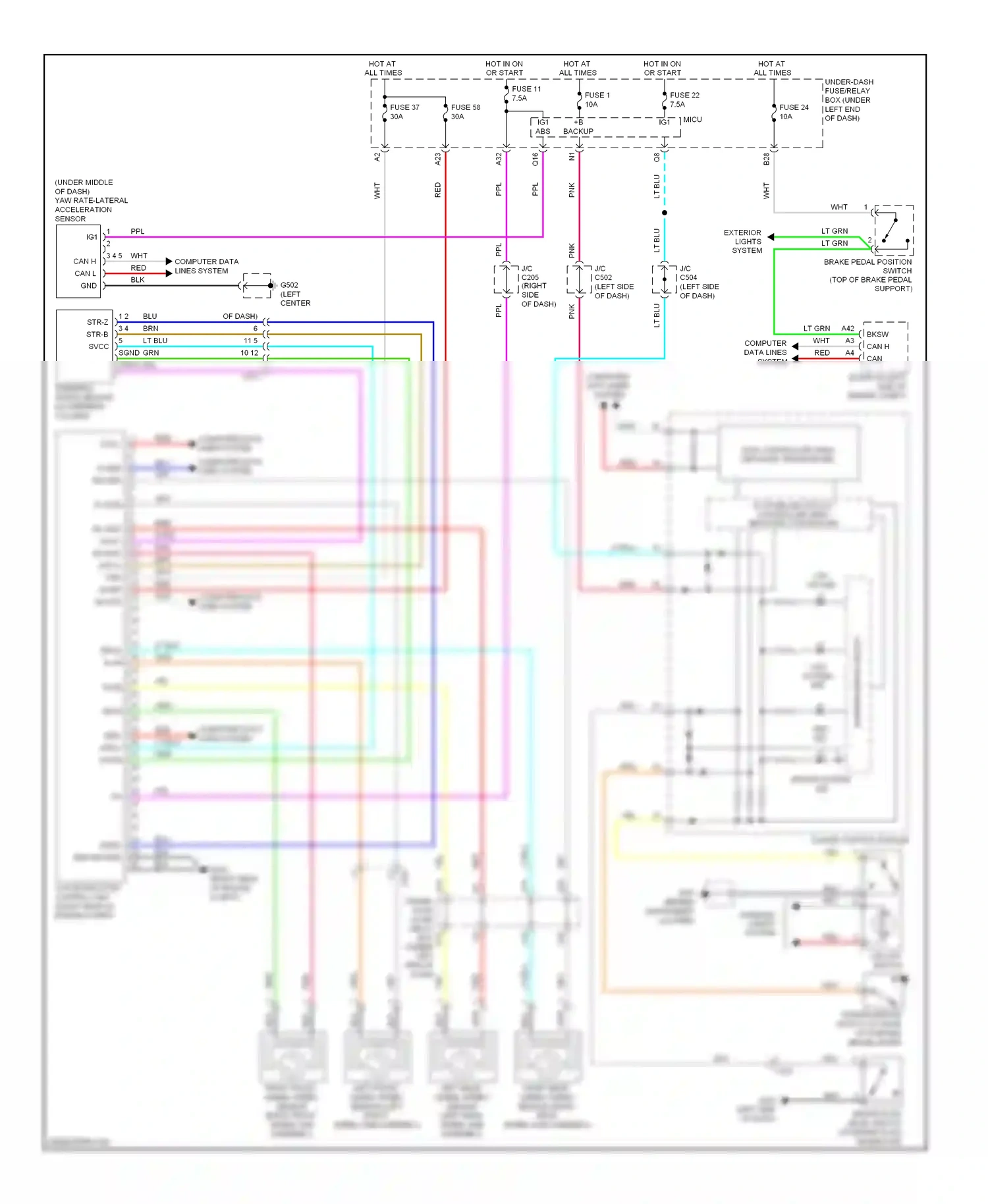 Wiring diagram vsa system ind for Honda Fit GE (2007-2014) (1 of 2)