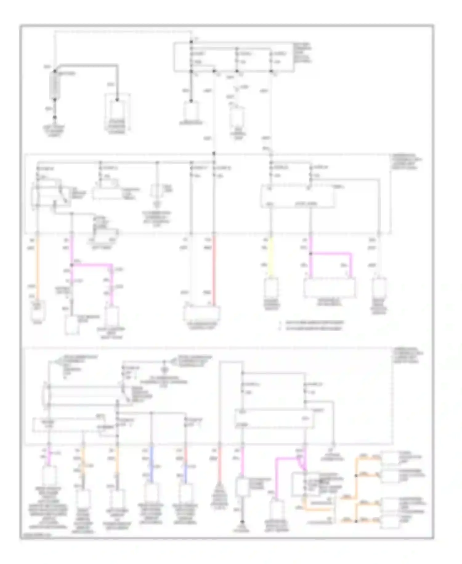 Wiring diagram w/o navigation for Honda Fit GE (2007-2014) (3 of 4)