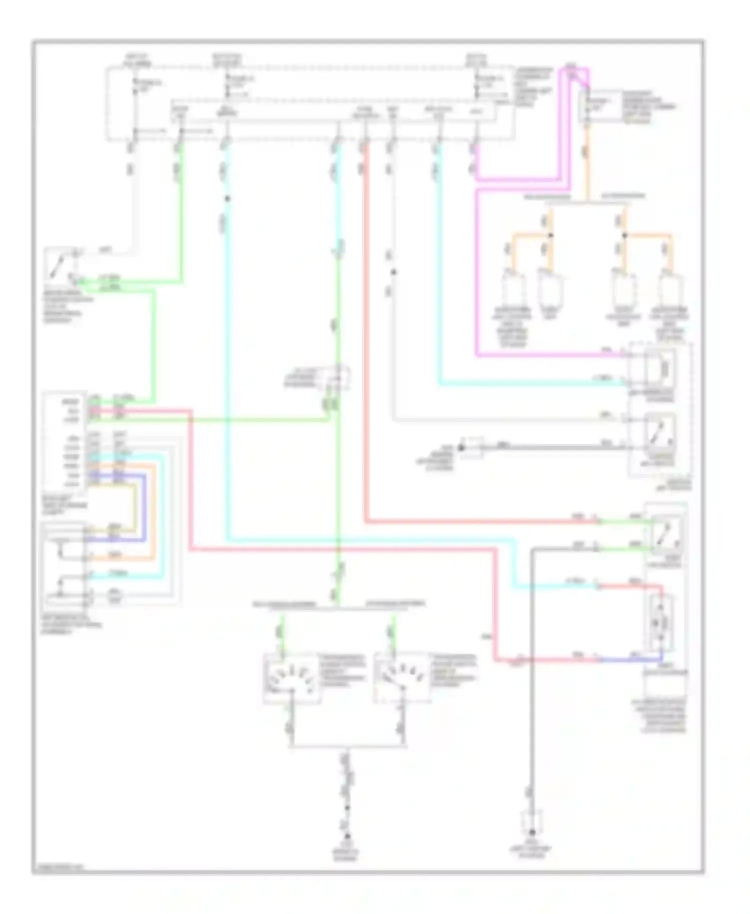 Wiring diagram w/o navigation for Honda Fit GE (2007-2014) (4 of 4)