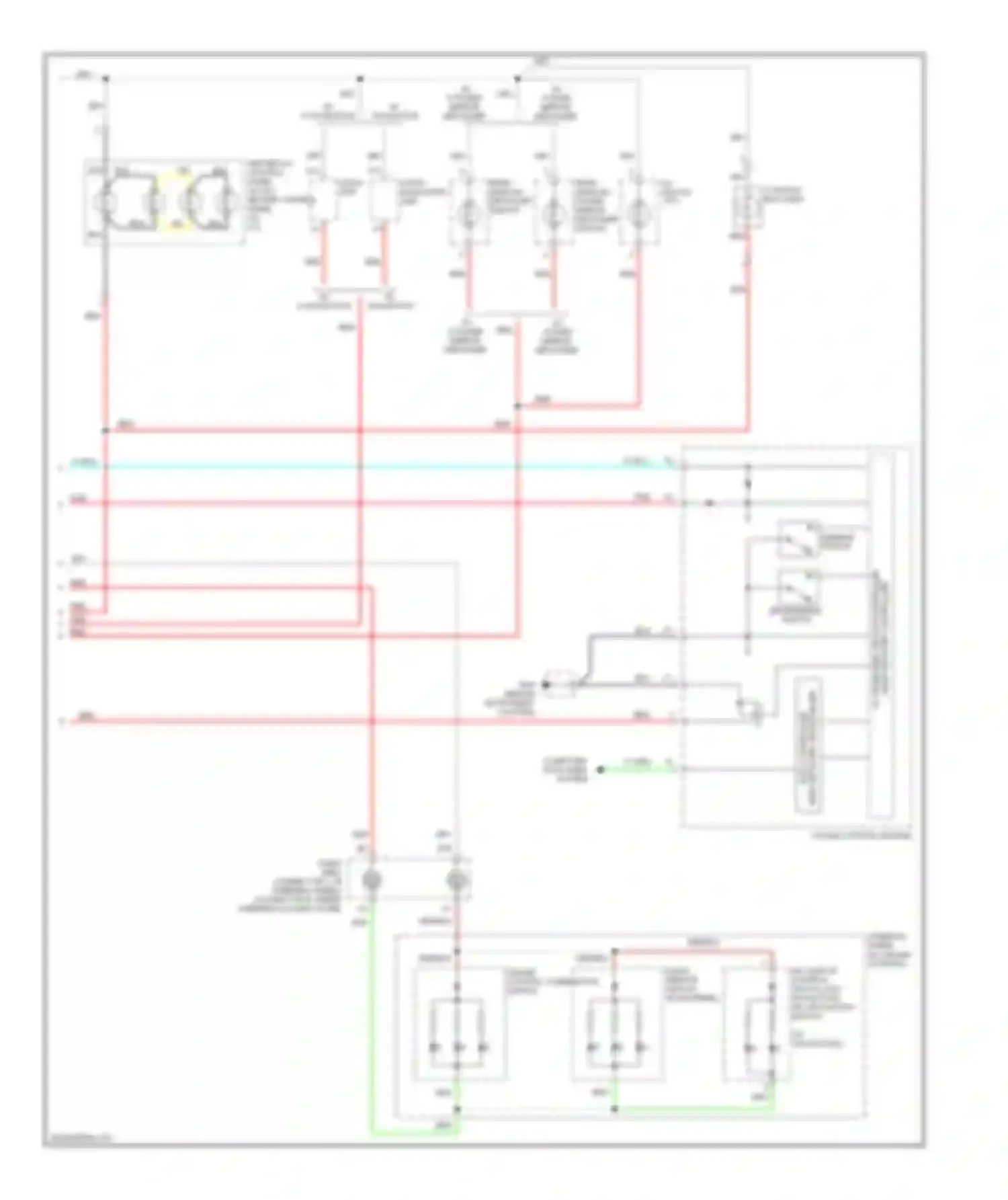 Wiring diagram rear window/ power mirror defogger switch for Honda Fit GE (2007-2014)