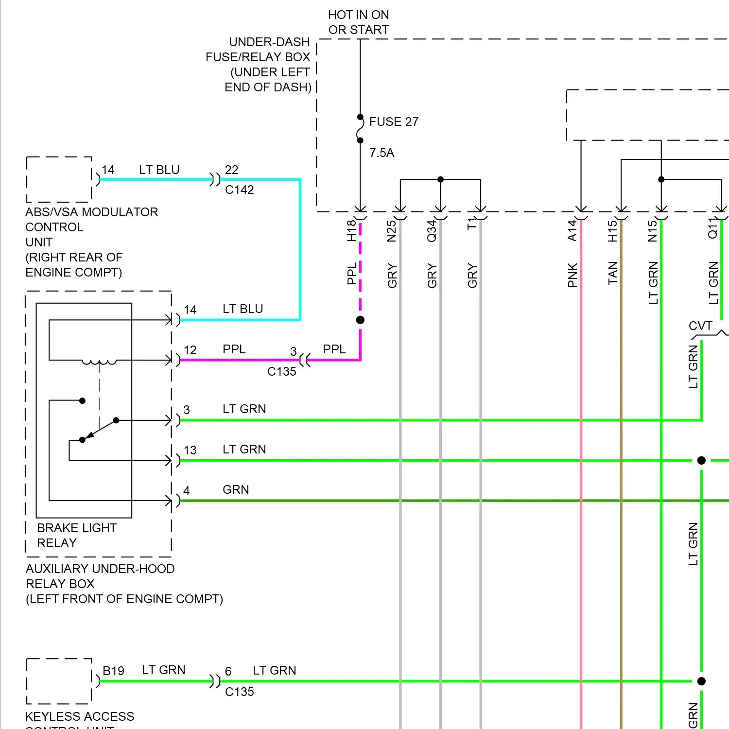 demo - Exterior lamps circuit (1 of 2) Exterior lamps circuit (1 of 2)