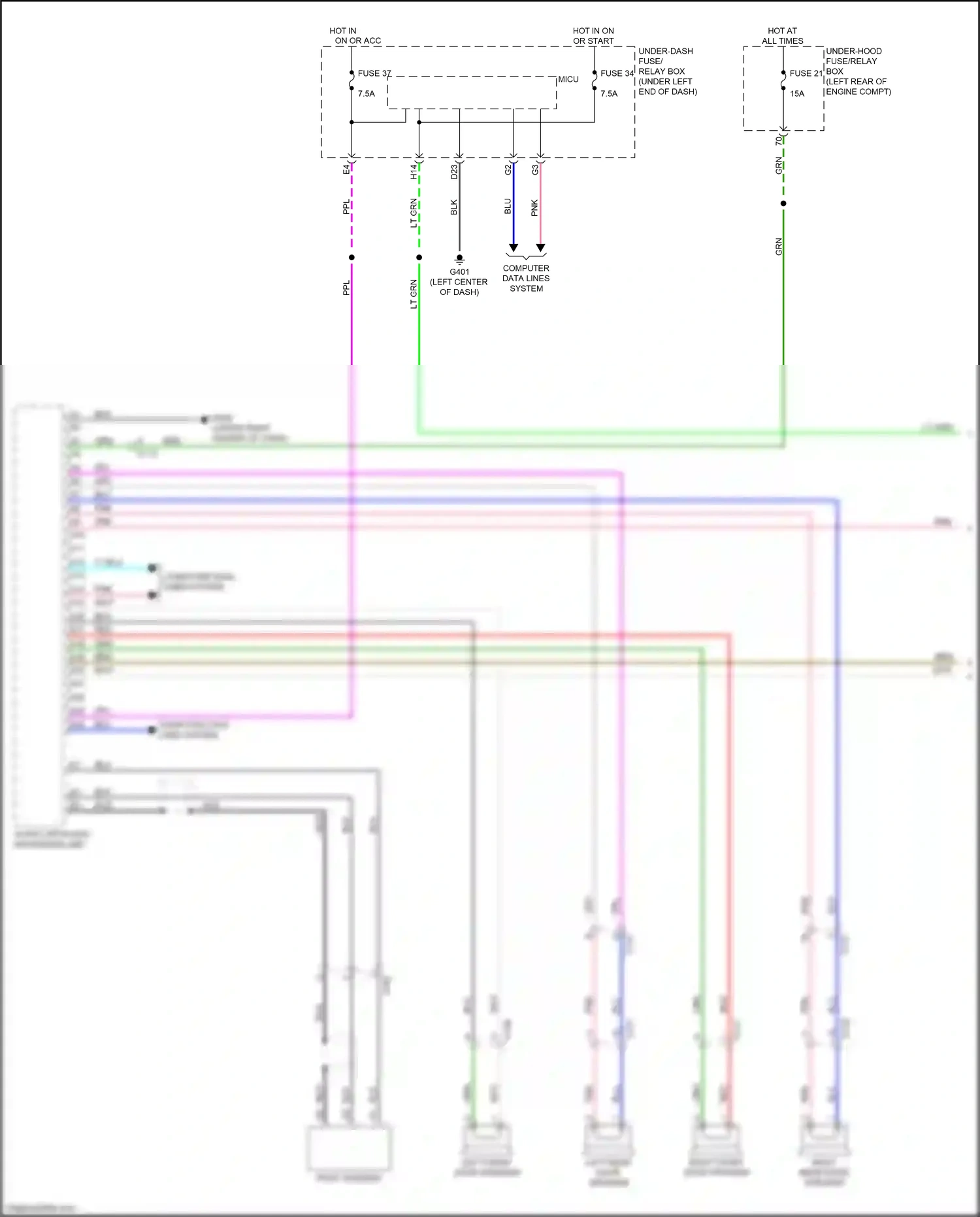 Wiring diagram blu for Honda Fit GP facelift (2017-2020) (28 of 86)