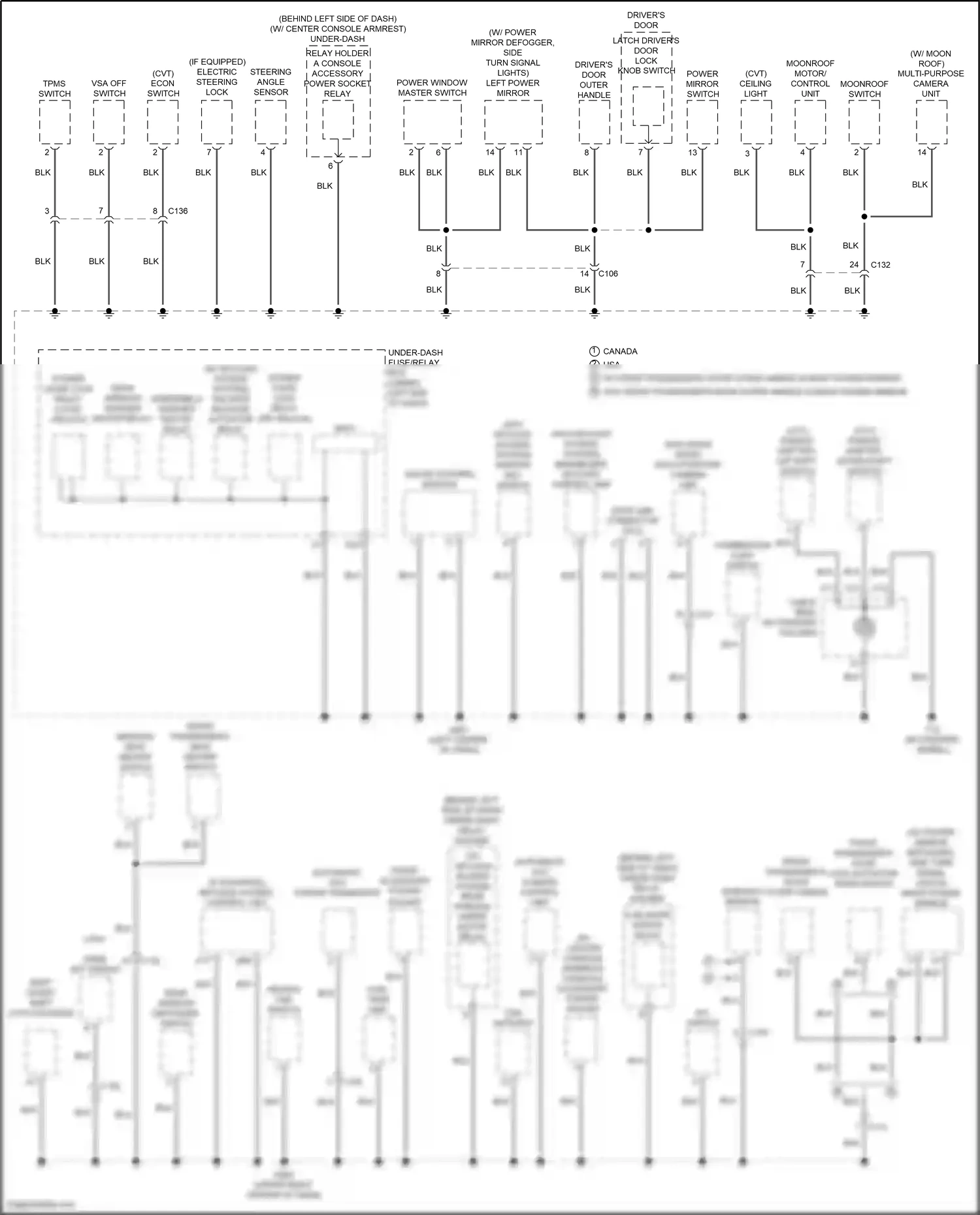 Honda Fit GP facelift (2017-2020) power transistor wiring diagram  (1 of 1)