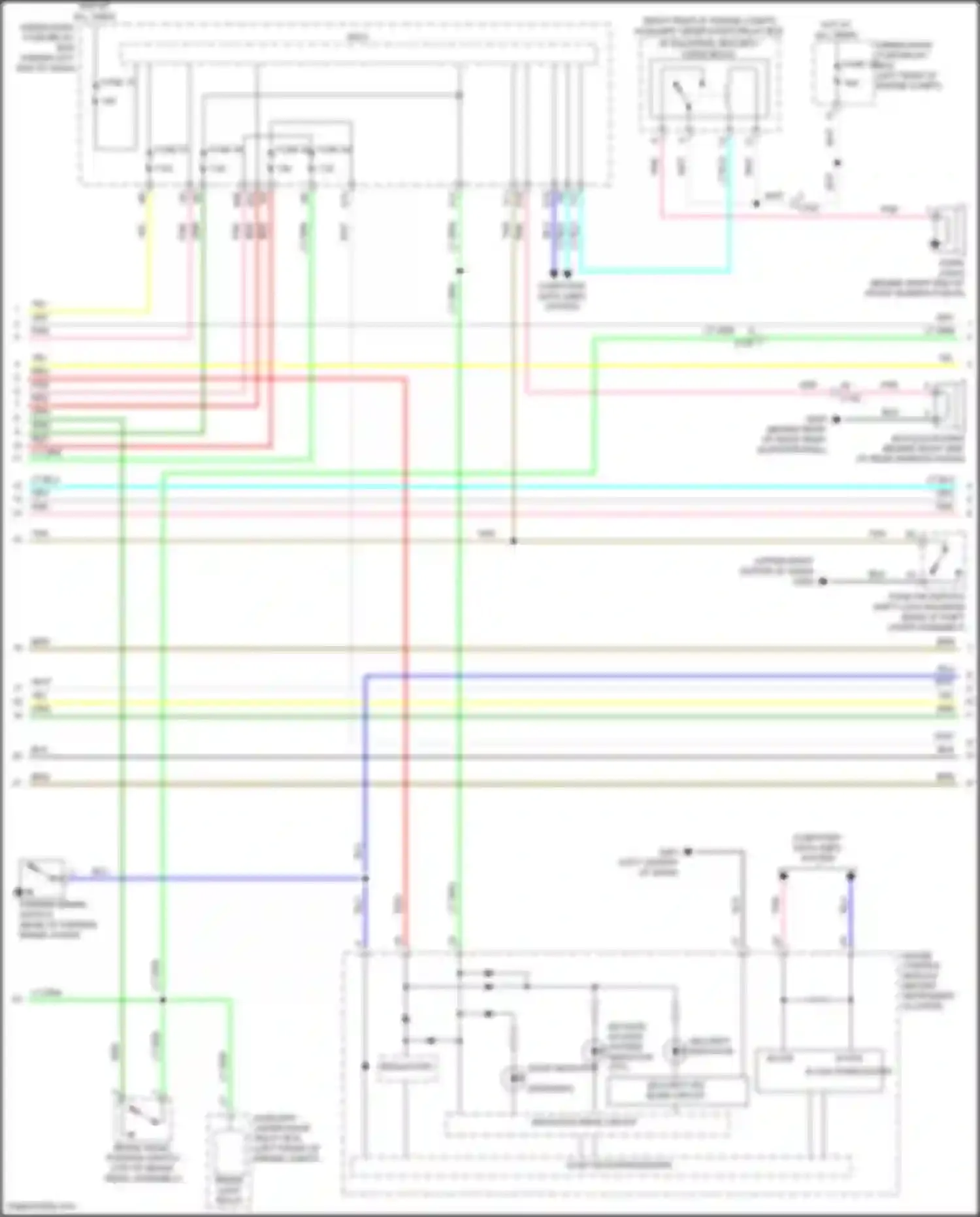 Car Wiring Diagrams for Fit Honda GR (2019-2022): Forced entry circuit (3 of 6)