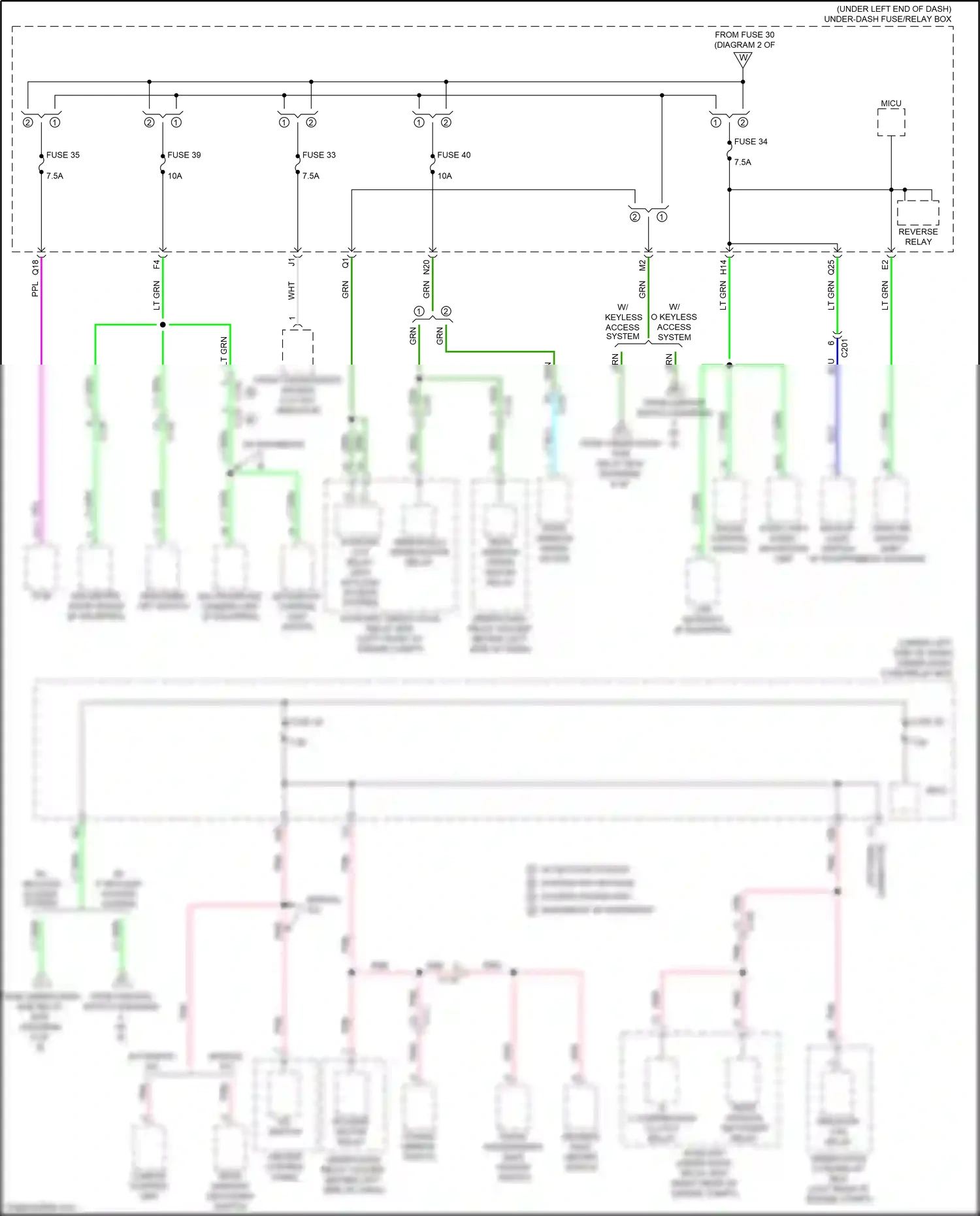 Honda Fit GR (2019-2022) heater control panel wiring diagram  (1 of 1)