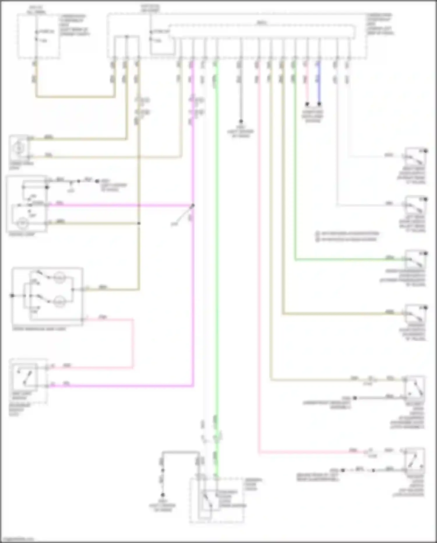 Wiring diagram map light switch for Honda Fit GR (2019-2022) (1 of 2)