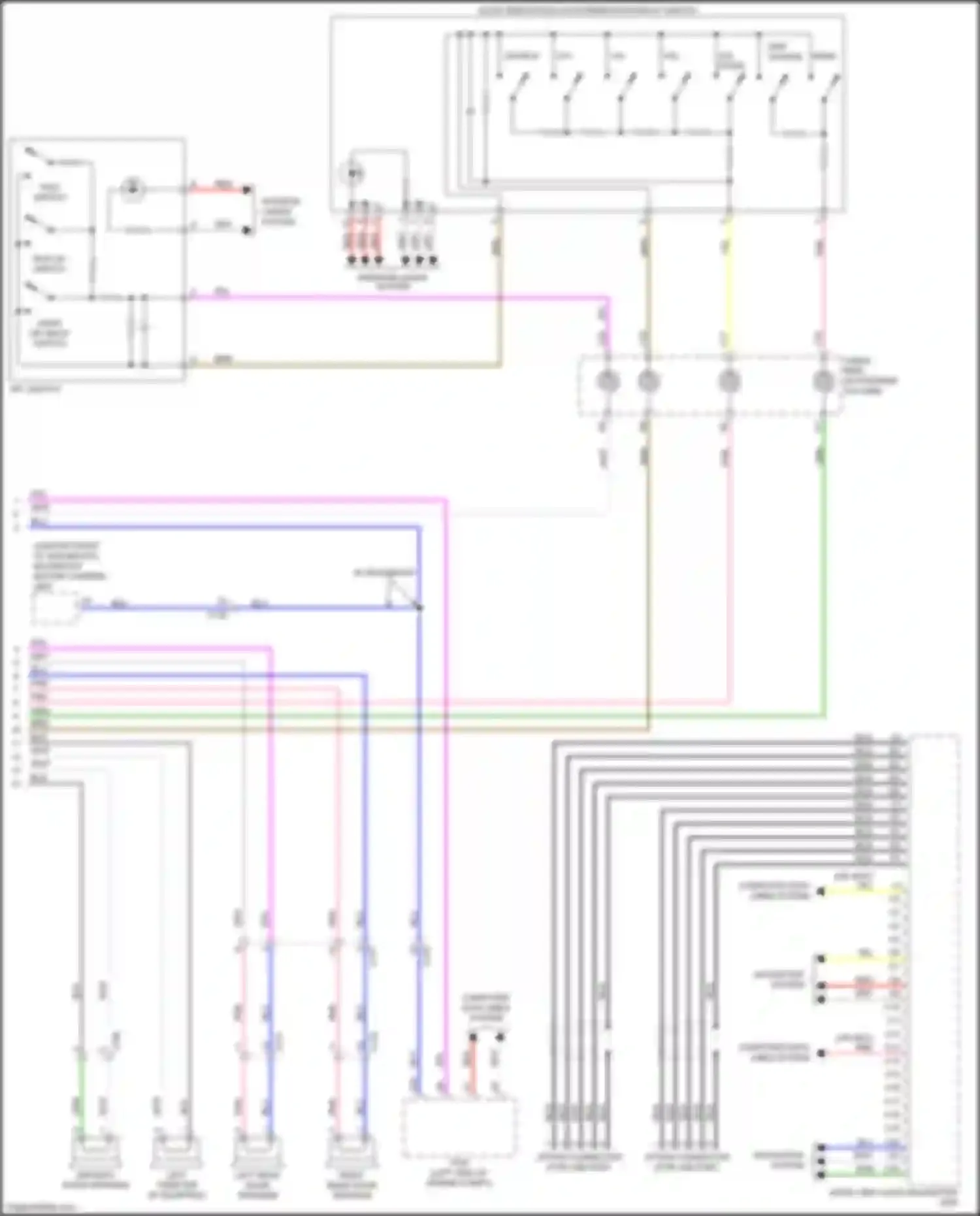 Wiring diagram right rear door speaker for Honda Fit GR (2019-2022) (4 of 4)