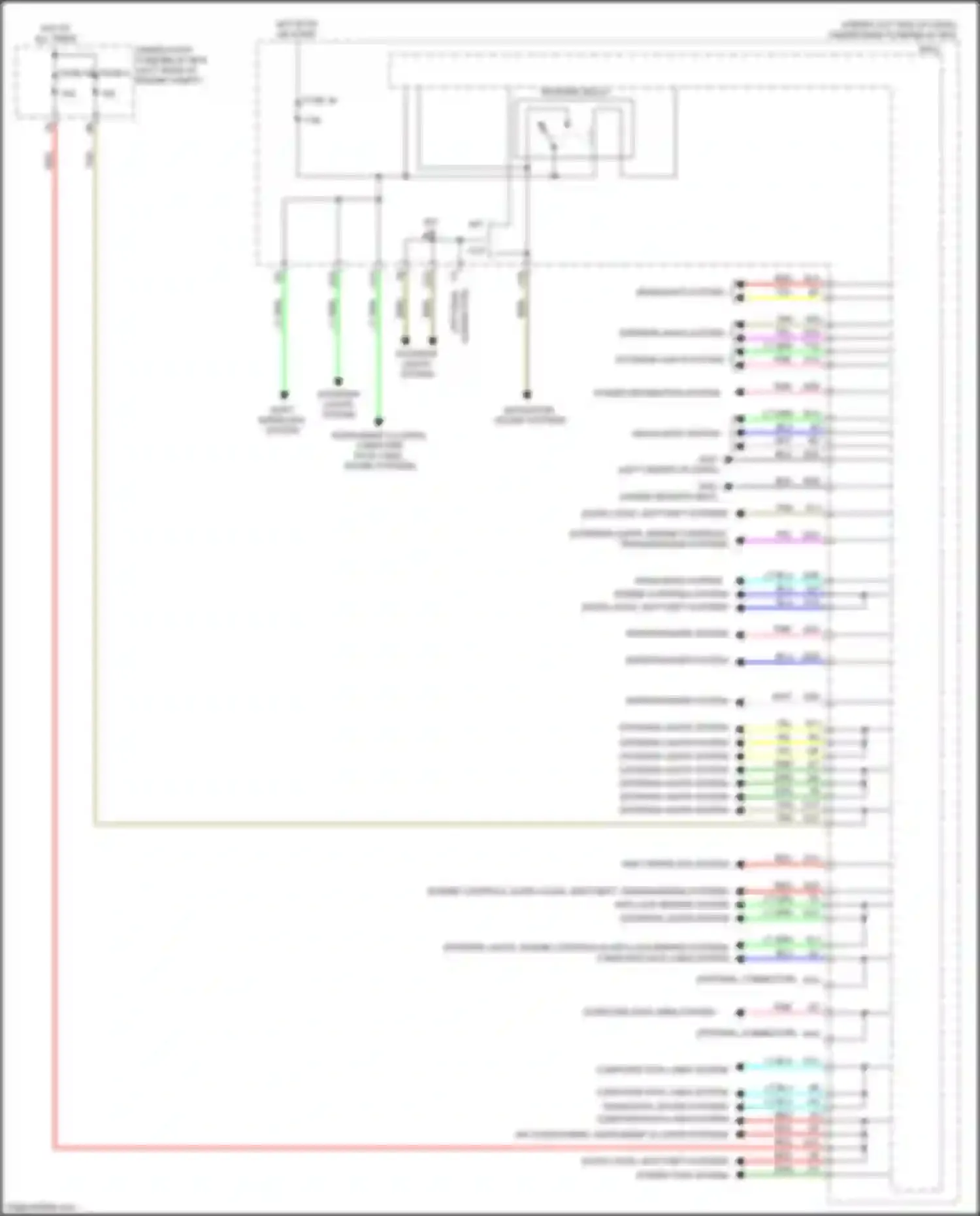 Wiring diagram wiper/washer system for Honda Fit GR (2019-2022) (2 of 3)