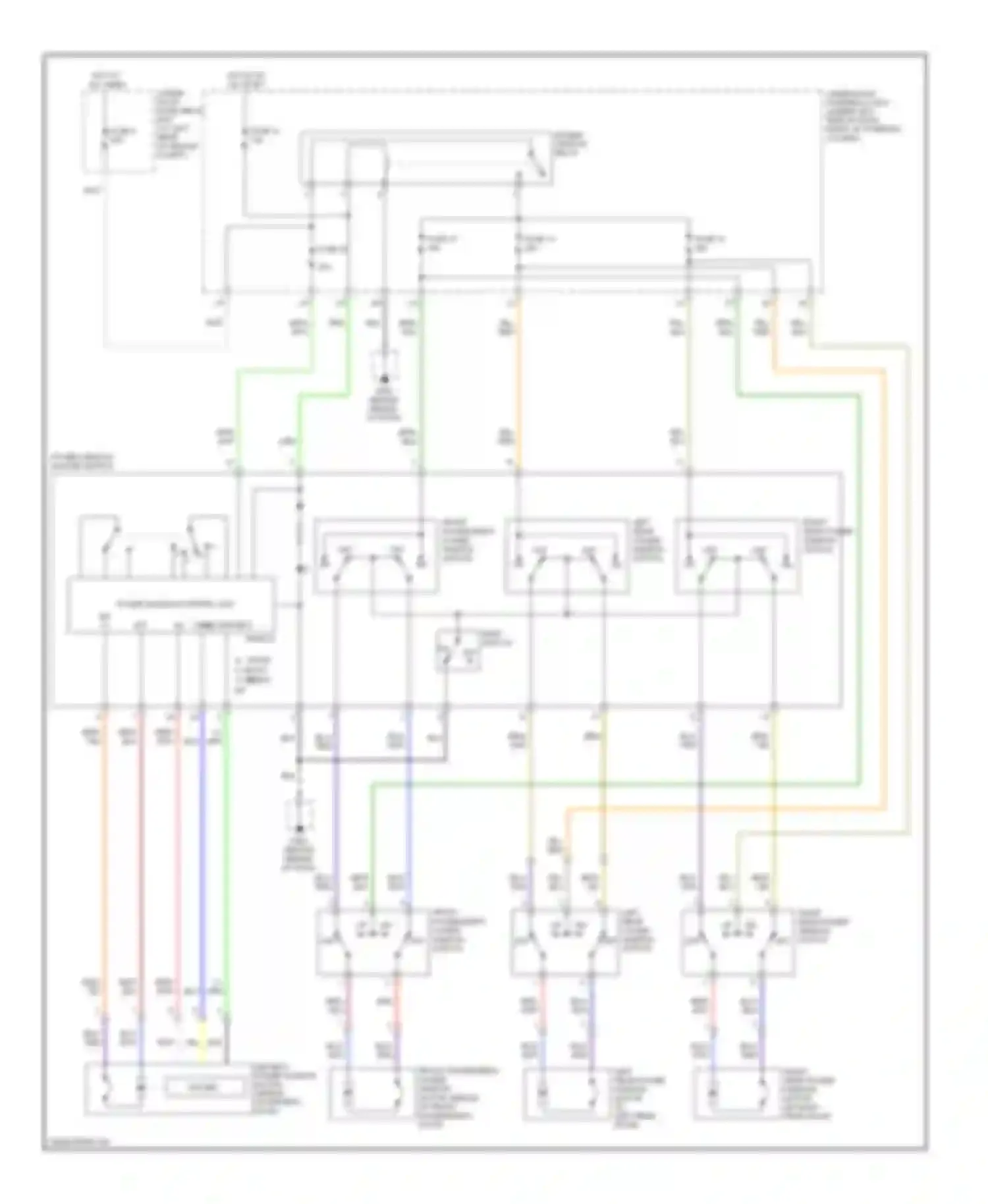 Fit Honda I (2004-2009): Power windows circuit