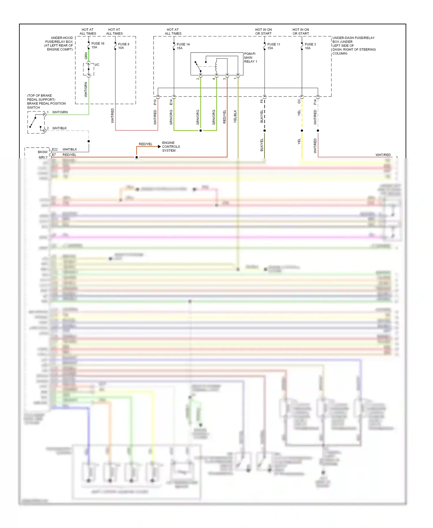 Wiring diagram atf temperature sensor for Honda Fit I (2004-2009) (1 of 2)