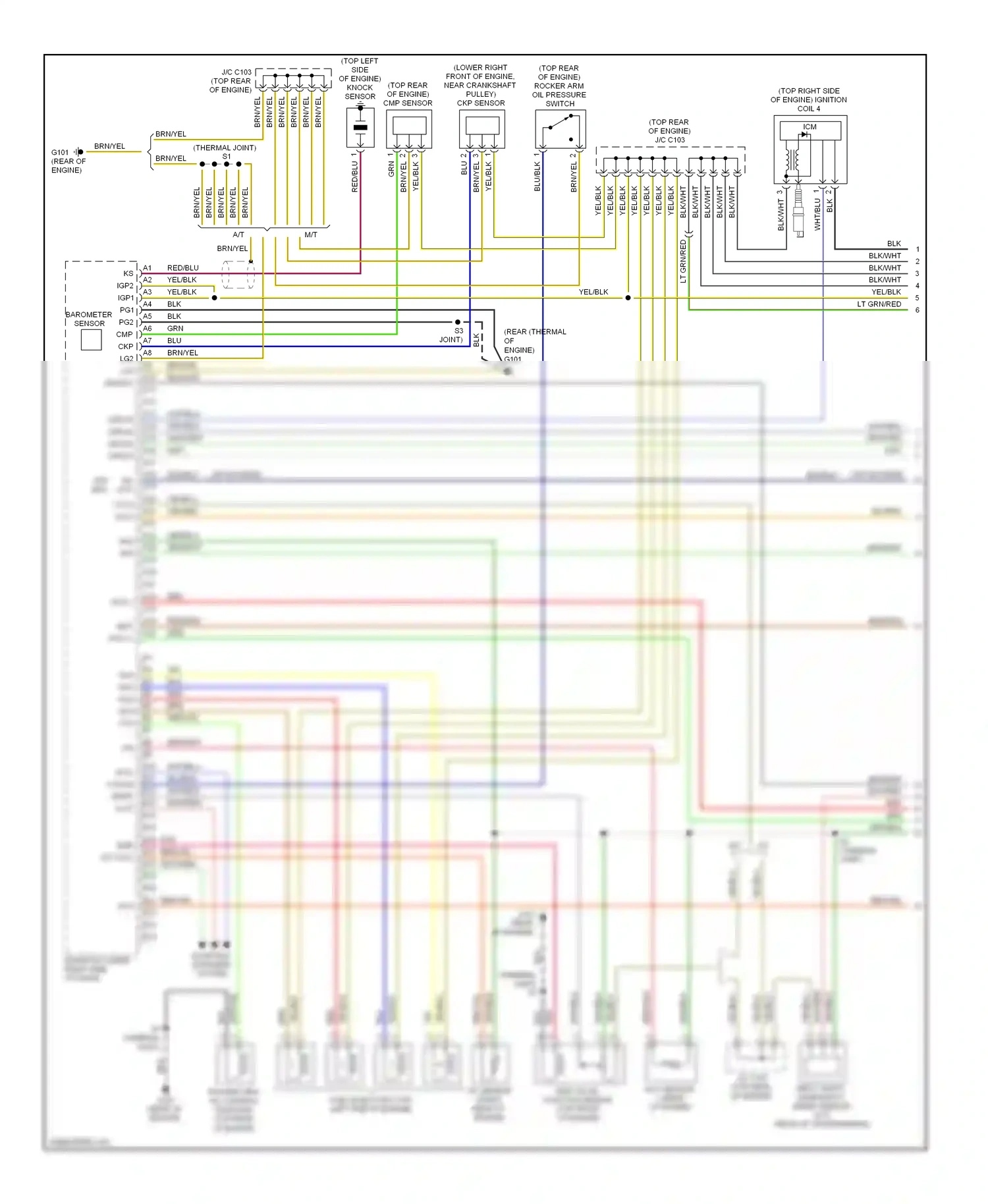 Wiring diagram barometer sensor for Honda Fit I (2004-2009) (1 of 1)