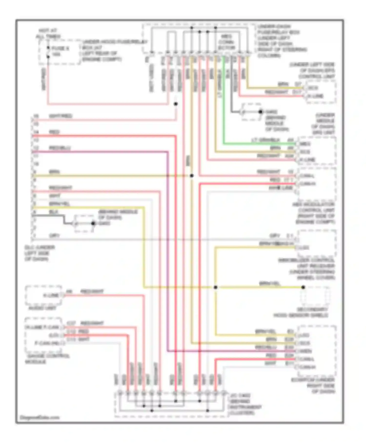 Wiring diagram scs wen can-l can-h for Honda Fit I (2004-2009)