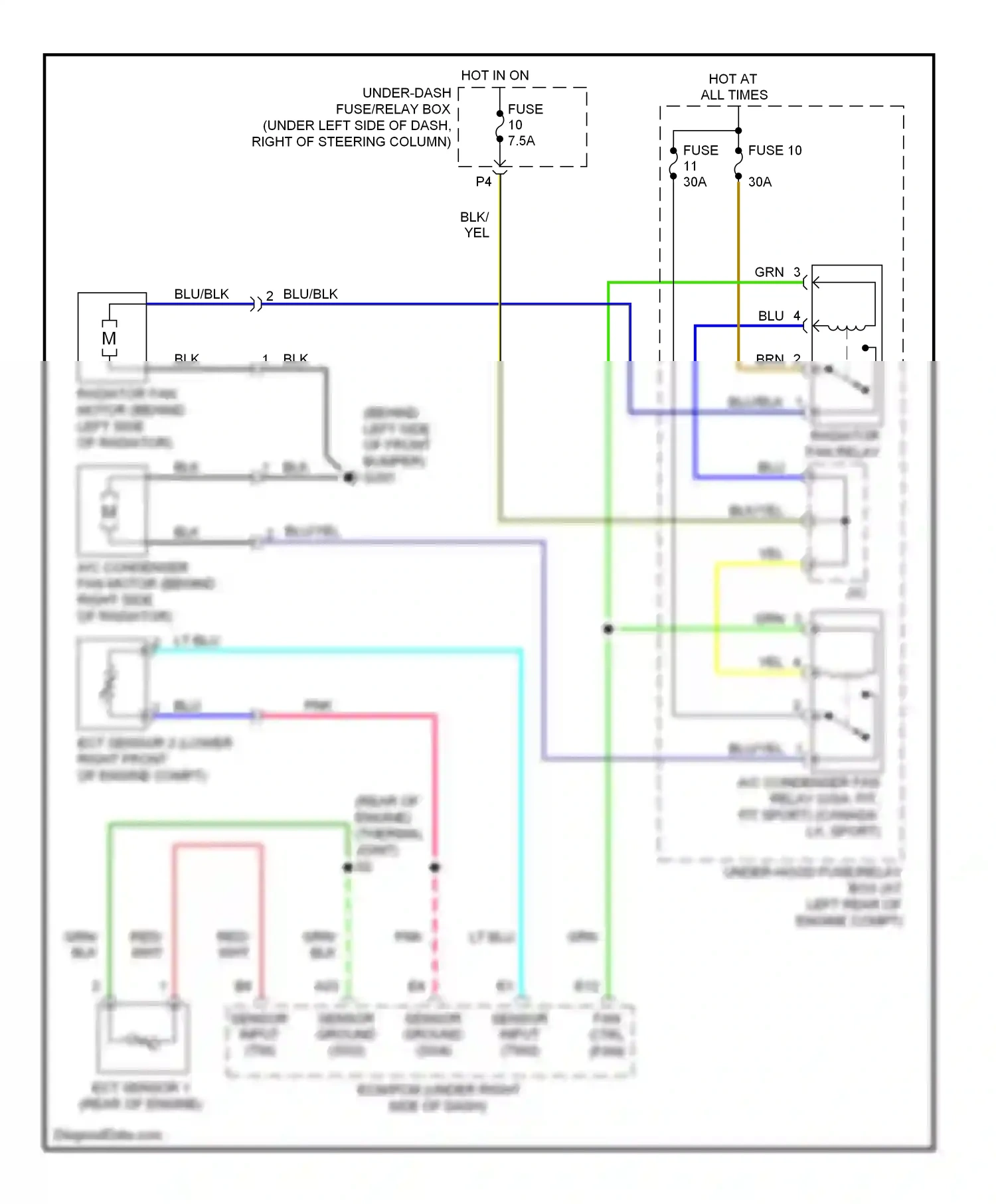 Wiring diagram blu for Honda Fit I (2004-2009) (18 of 41)