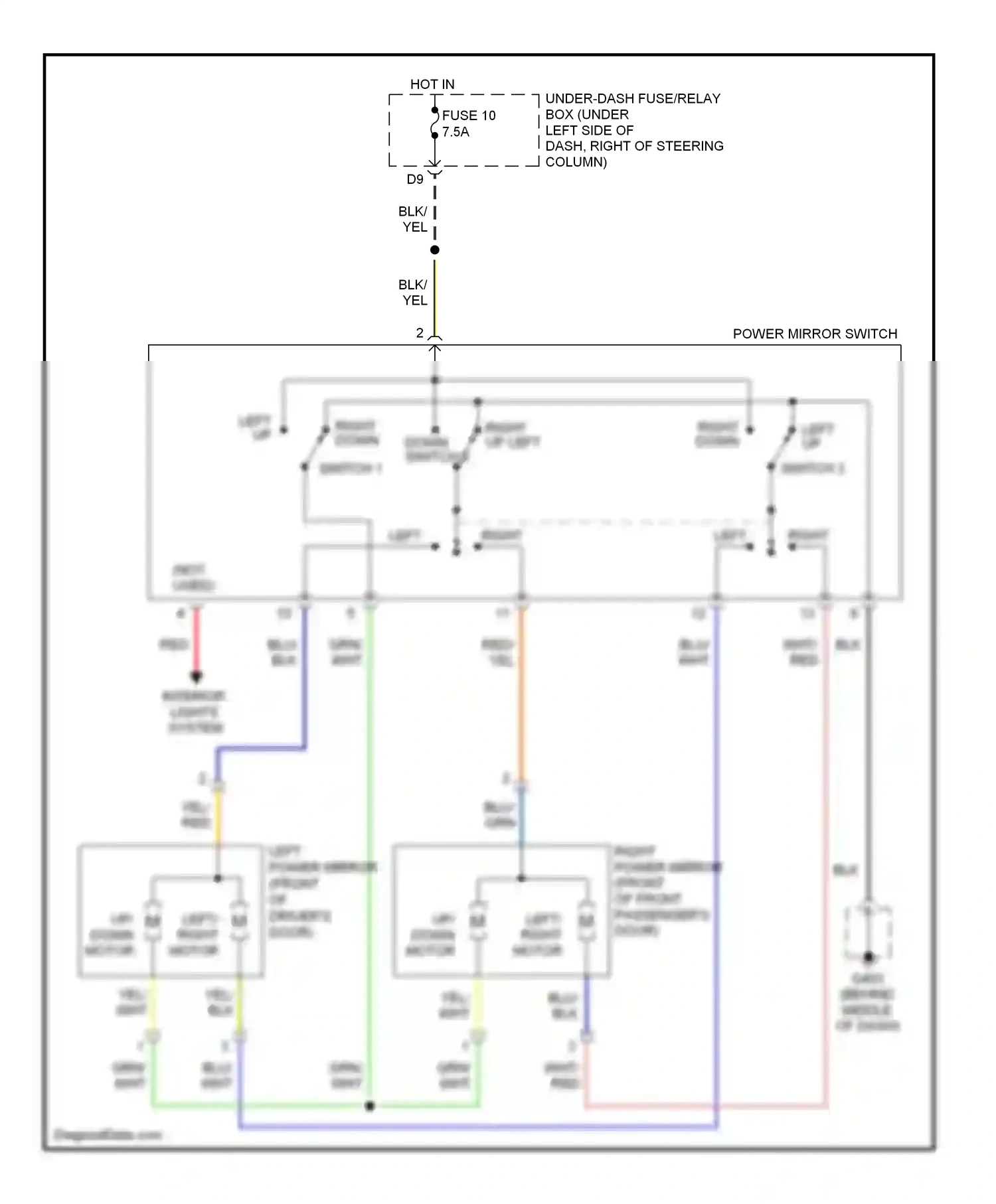 Wiring diagram blu for Honda Fit I (2004-2009) (29 of 41)