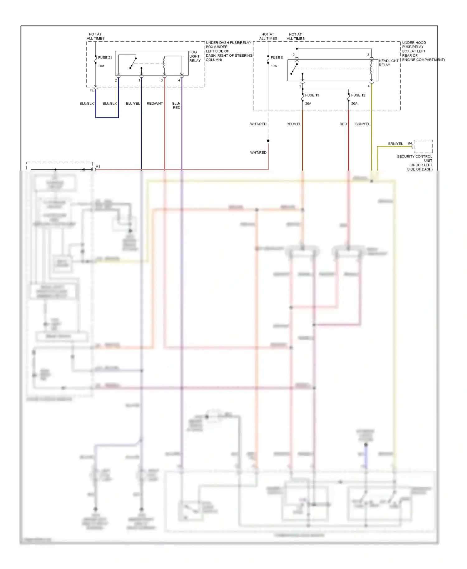 Wiring diagram circuit/ controller area network controller for Honda Fit I (2004-2009) (2 of 5)