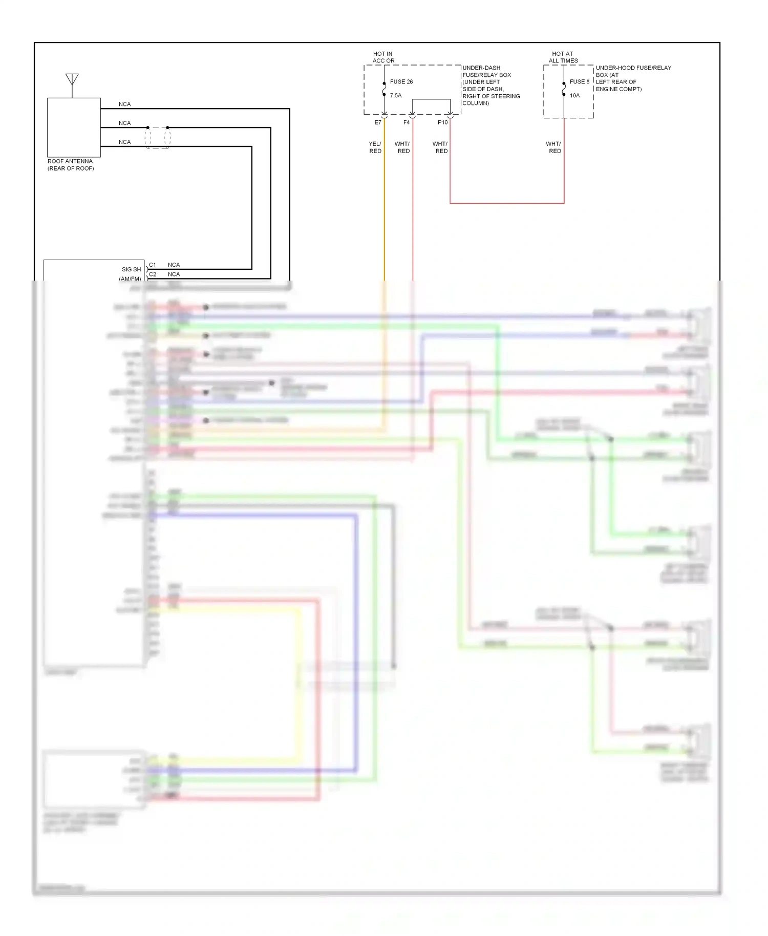 Wiring diagram cruise control system for Honda Fit I (2004-2009) (3 of 4)