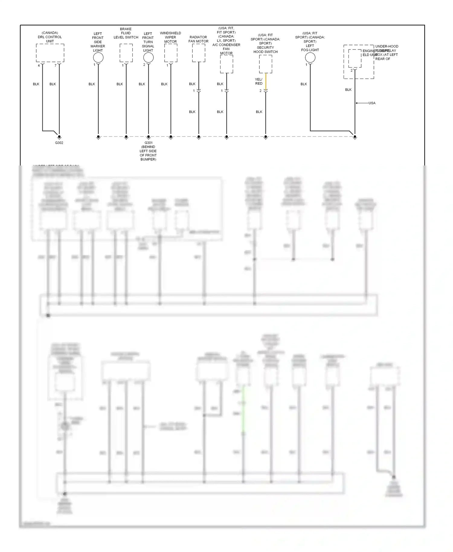 Wiring diagram gauge control module for Honda Fit I (2004-2009) (8 of 28)