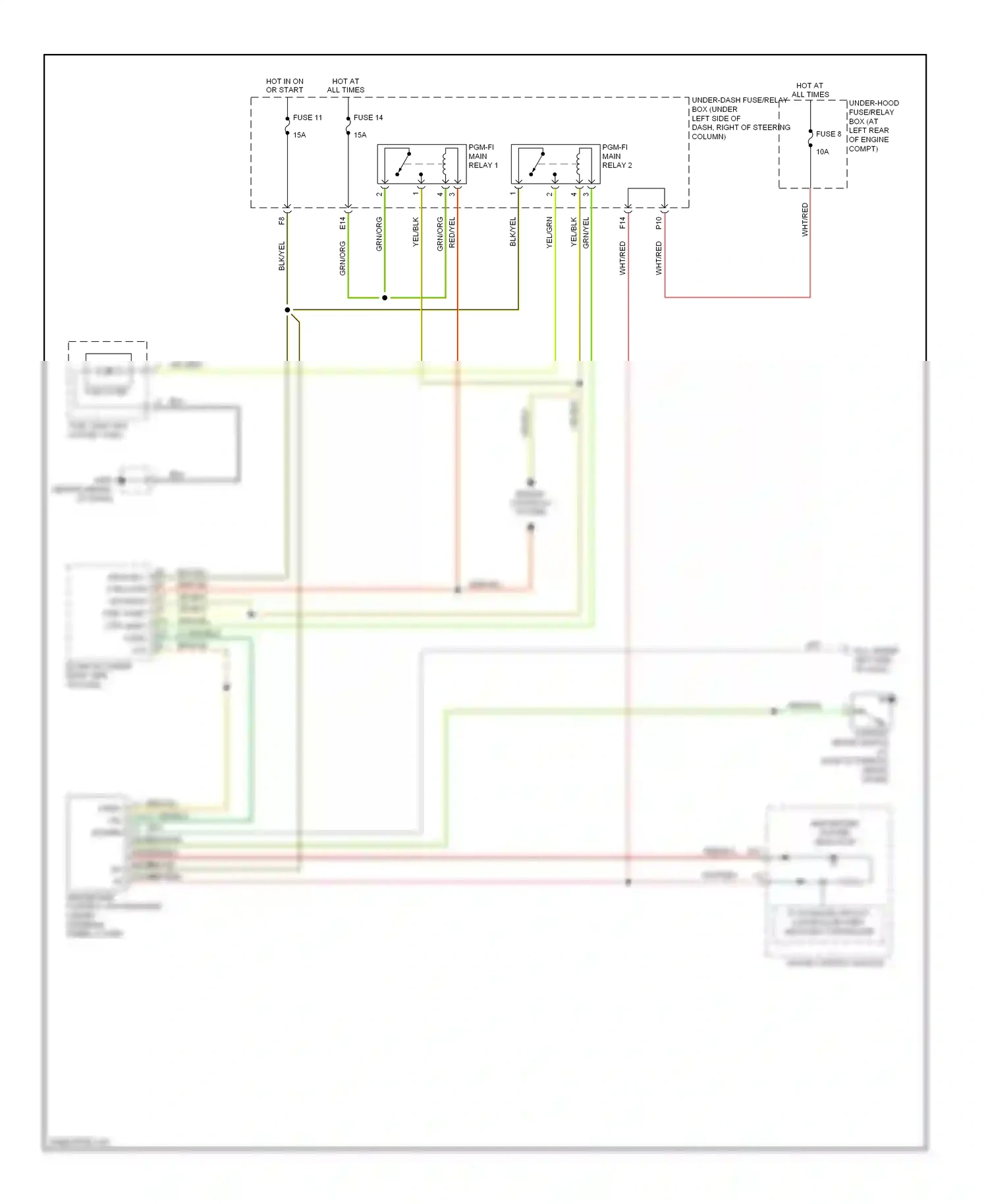 Wiring diagram gauge control module for Honda Fit I (2004-2009) (9 of 28)