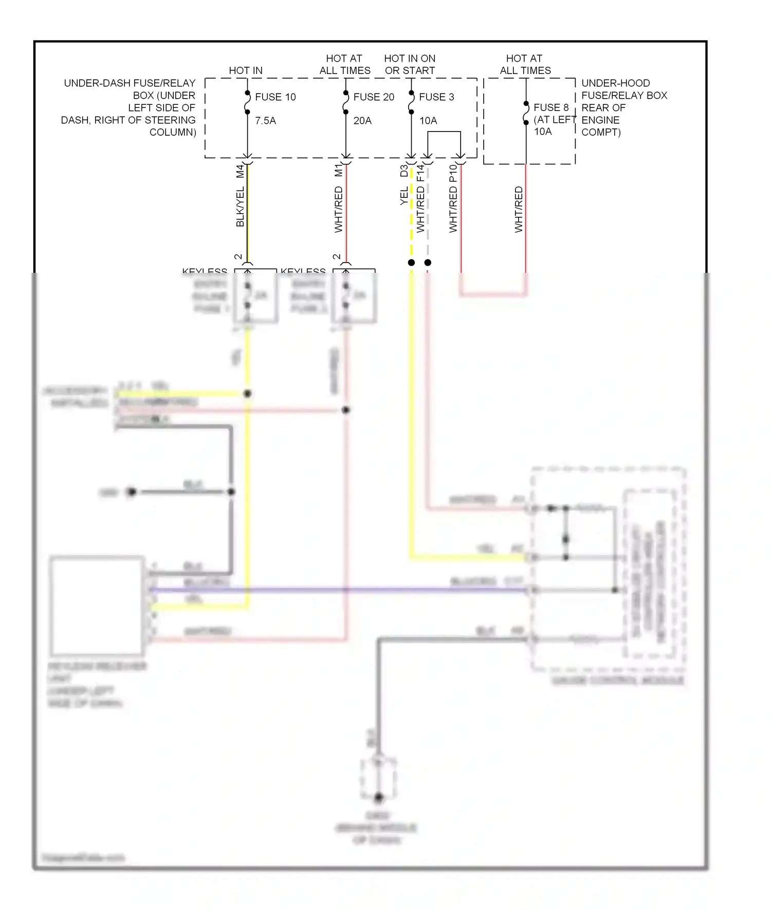 Wiring diagram gauge control module for Honda Fit I (2004-2009) (20 of 28)